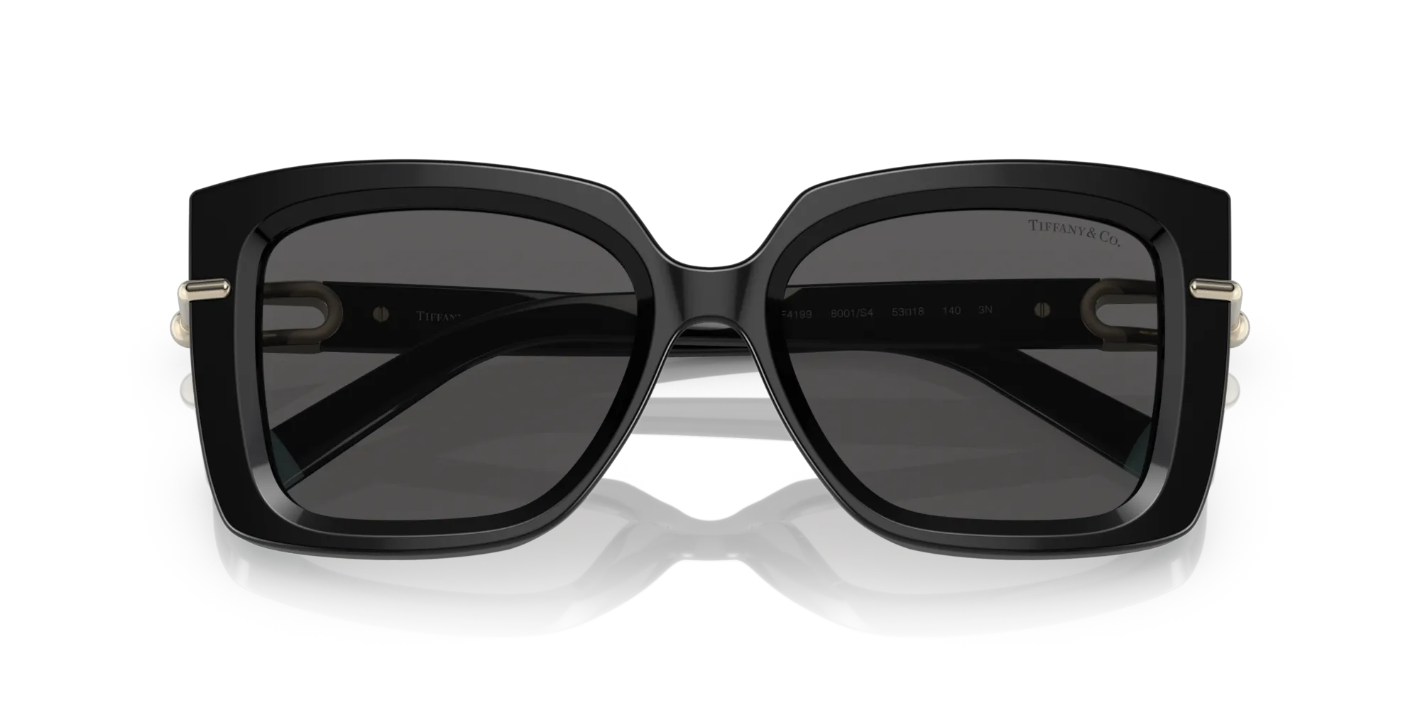 Tiffany TF4199 8001S4 Occhiali da sole Acetato Nero Grigio Farfalla Normale - immagine 2