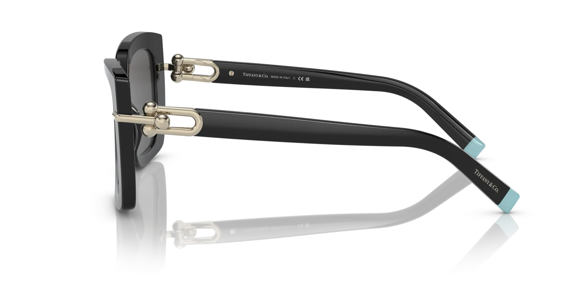 Tiffany TF4199 8001S4 Occhiali da sole Acetato Nero Grigio Farfalla Normale - immagine 4