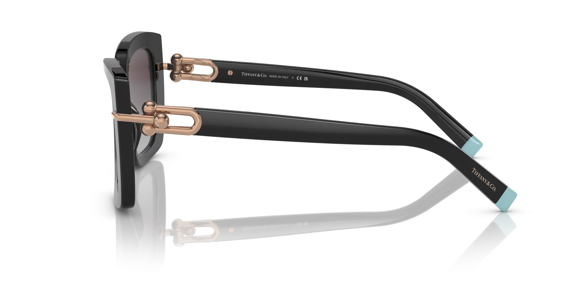 Tiffany TF4199 80013C Occhiali da sole Acetato Nero Grigio Farfalla Normale Sfumato - immagine 4