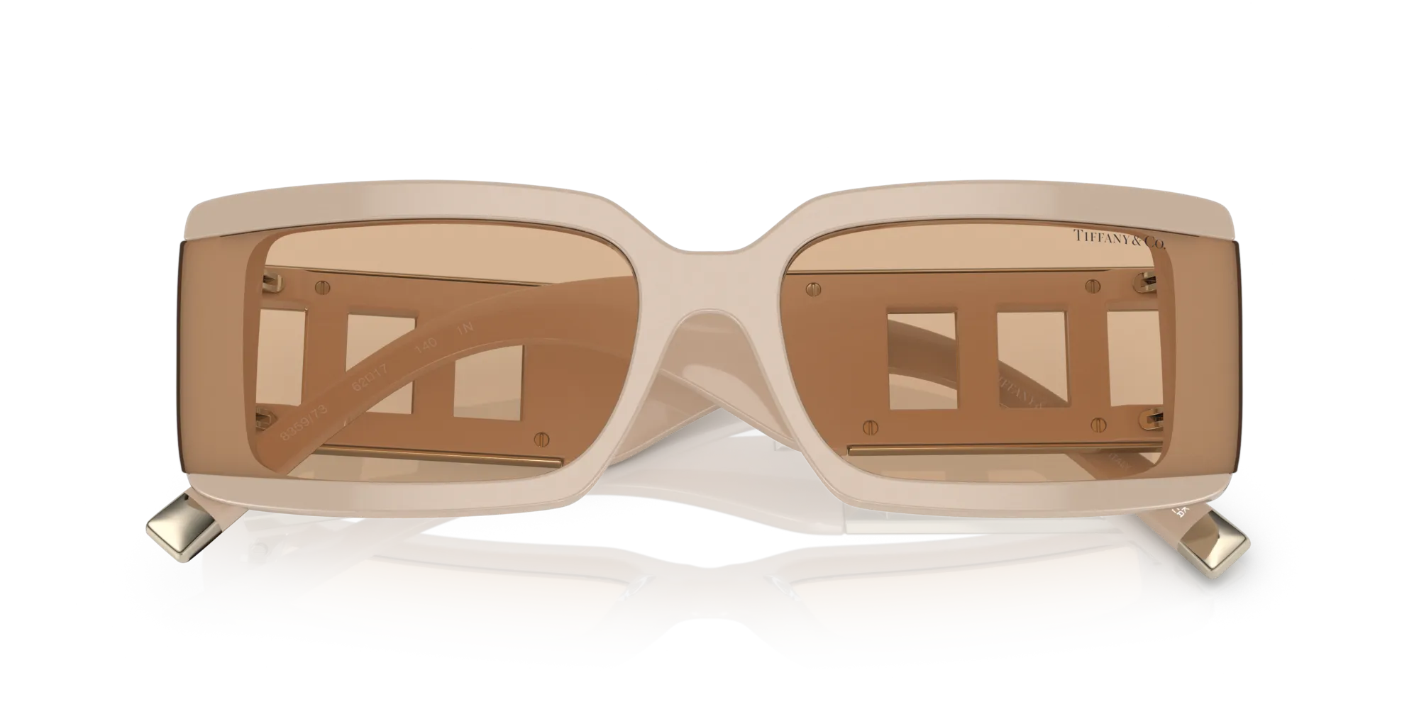 Tiffany TF4197 835973 Occhiali da sole Acetato Beige Marrone Squadrata Normale - immagine 2