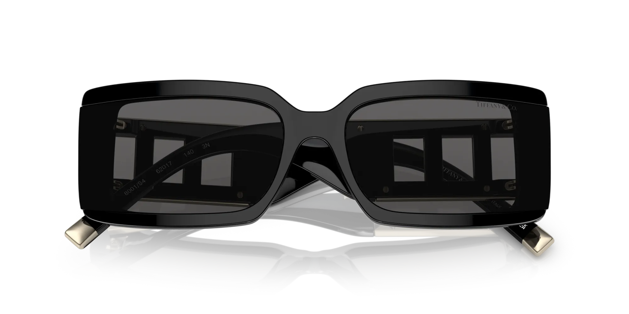 Tiffany TF4197 8001S4 Occhiali da sole Acetato Nero Grigio Squadrata Normale - immagine 2