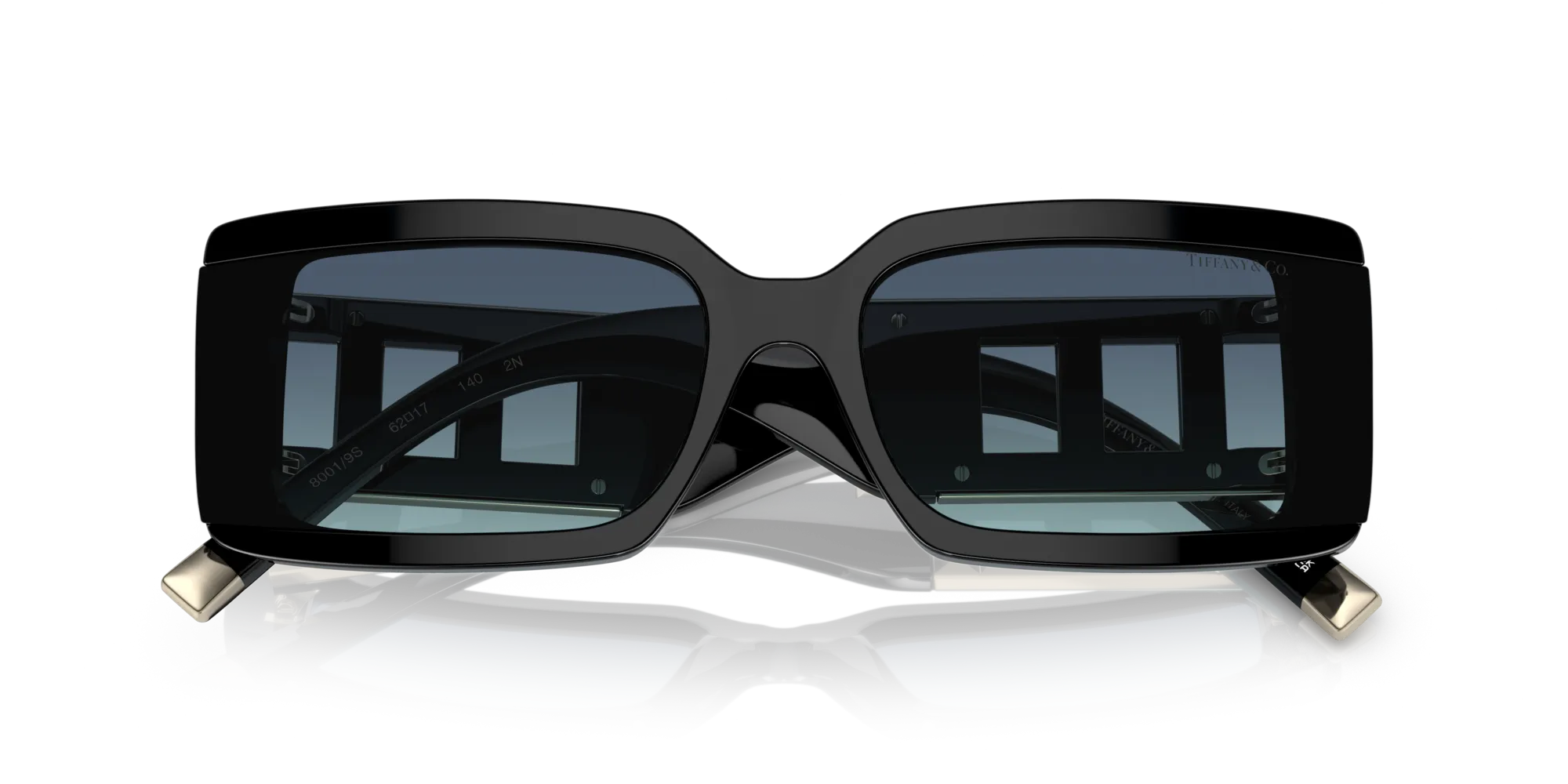 Tiffany TF4197 80019S Occhiali da sole Acetato Nero Blu Squadrata Normale Sfumato - immagine 2