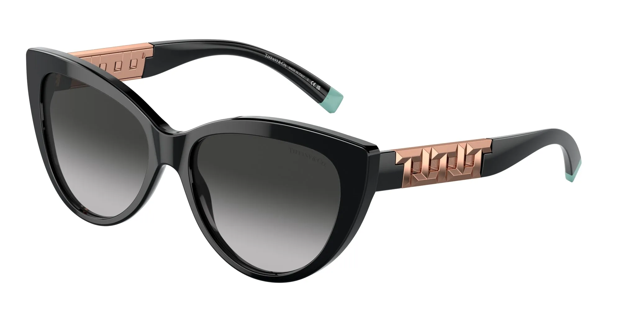 Tiffany TF4196 80013C Occhiali da sole Acetato Nero Grigio Cat Eye Normale Sfumato - immagine 1