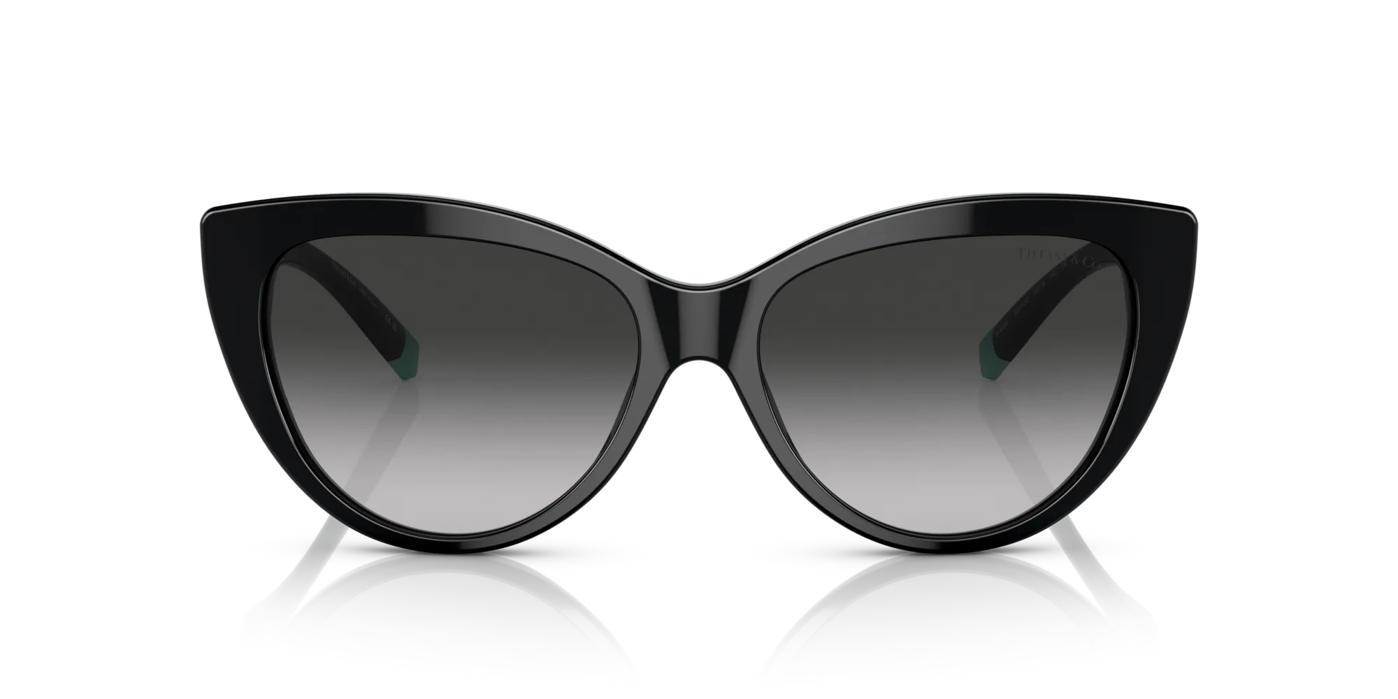Tiffany TF4196 80013C Occhiali da sole Acetato Nero Grigio Cat Eye Normale Sfumato - immagine 3