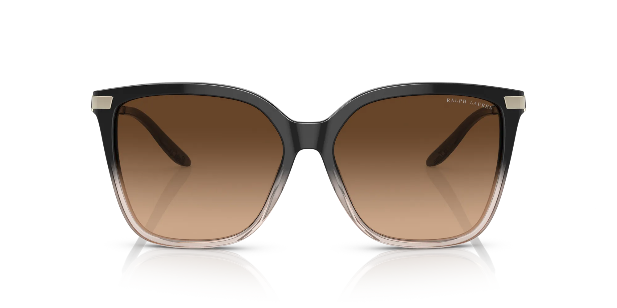 Ralph Lauren RL8209 THE JACQUIE 602274 Occhiali da sole Acetato Nero Marrone Geometrica Normale Sfumato - immagine 3