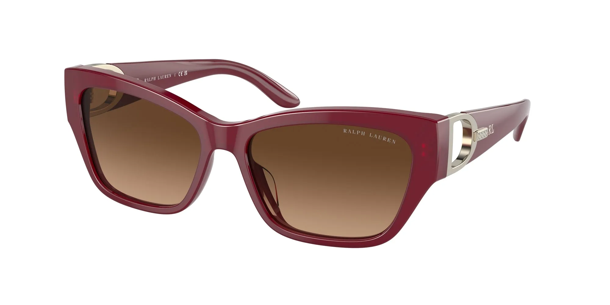 Ralph Lauren RL8206U THE AUDREY 591274 Occhiali da sole Plastica Bordeaux Marrone Farfalla Sfumato - immagine 1
