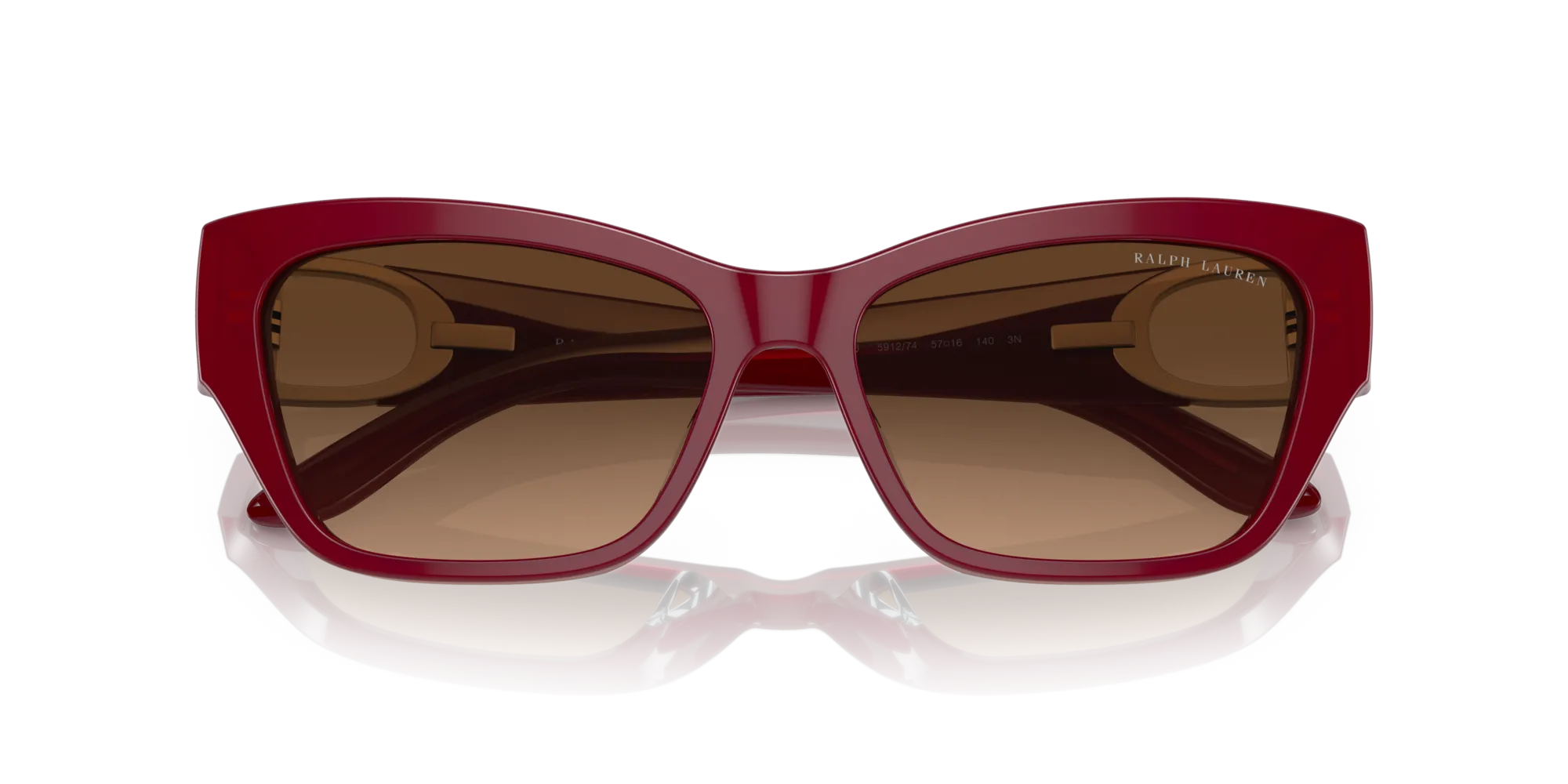 Ralph Lauren RL8206U THE AUDREY 591274 Occhiali da sole Plastica Bordeaux Marrone Farfalla Sfumato - immagine 2