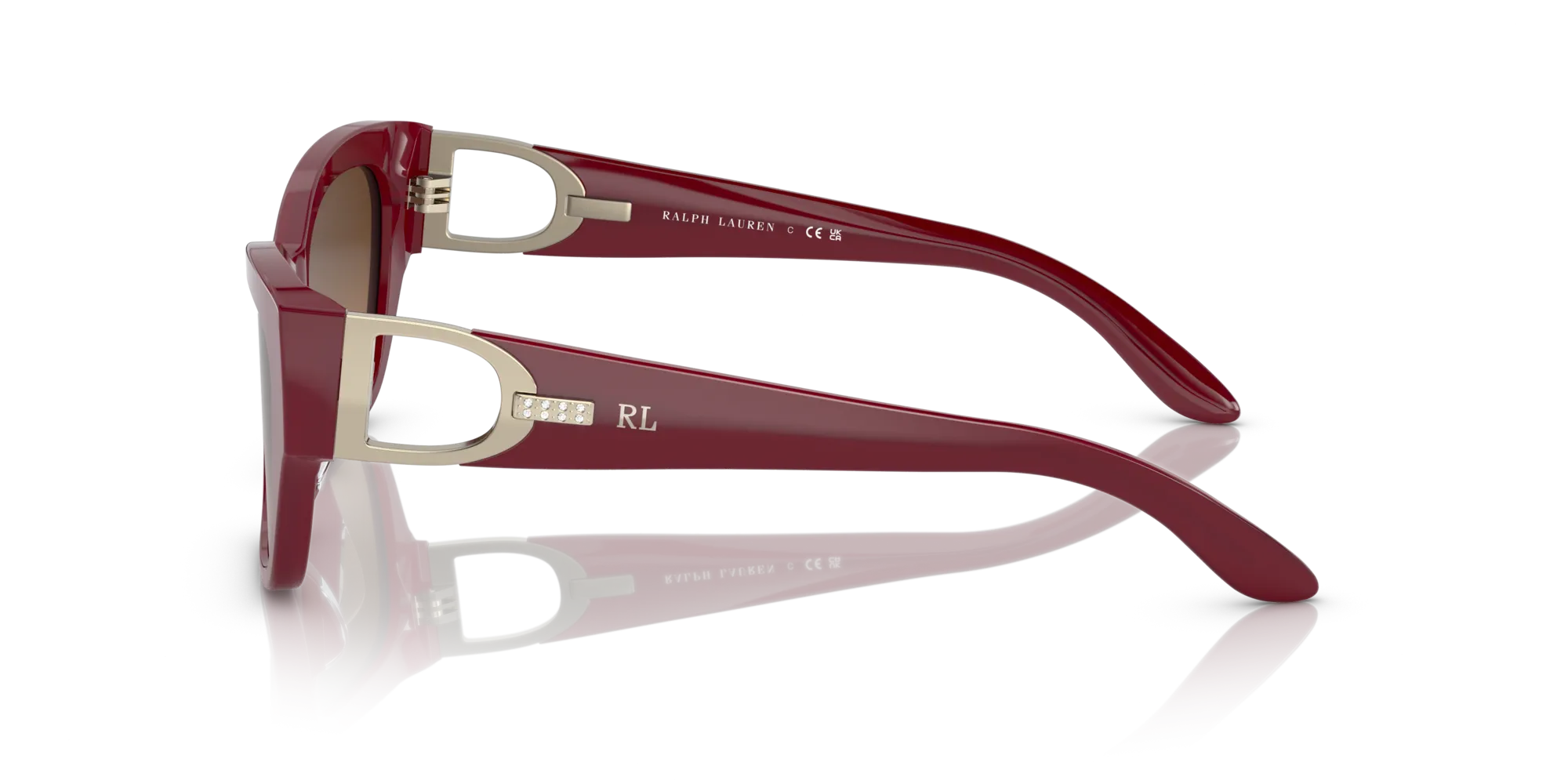 Ralph Lauren RL8206U THE AUDREY 591274 Occhiali da sole Plastica Bordeaux Marrone Farfalla Sfumato - immagine 4