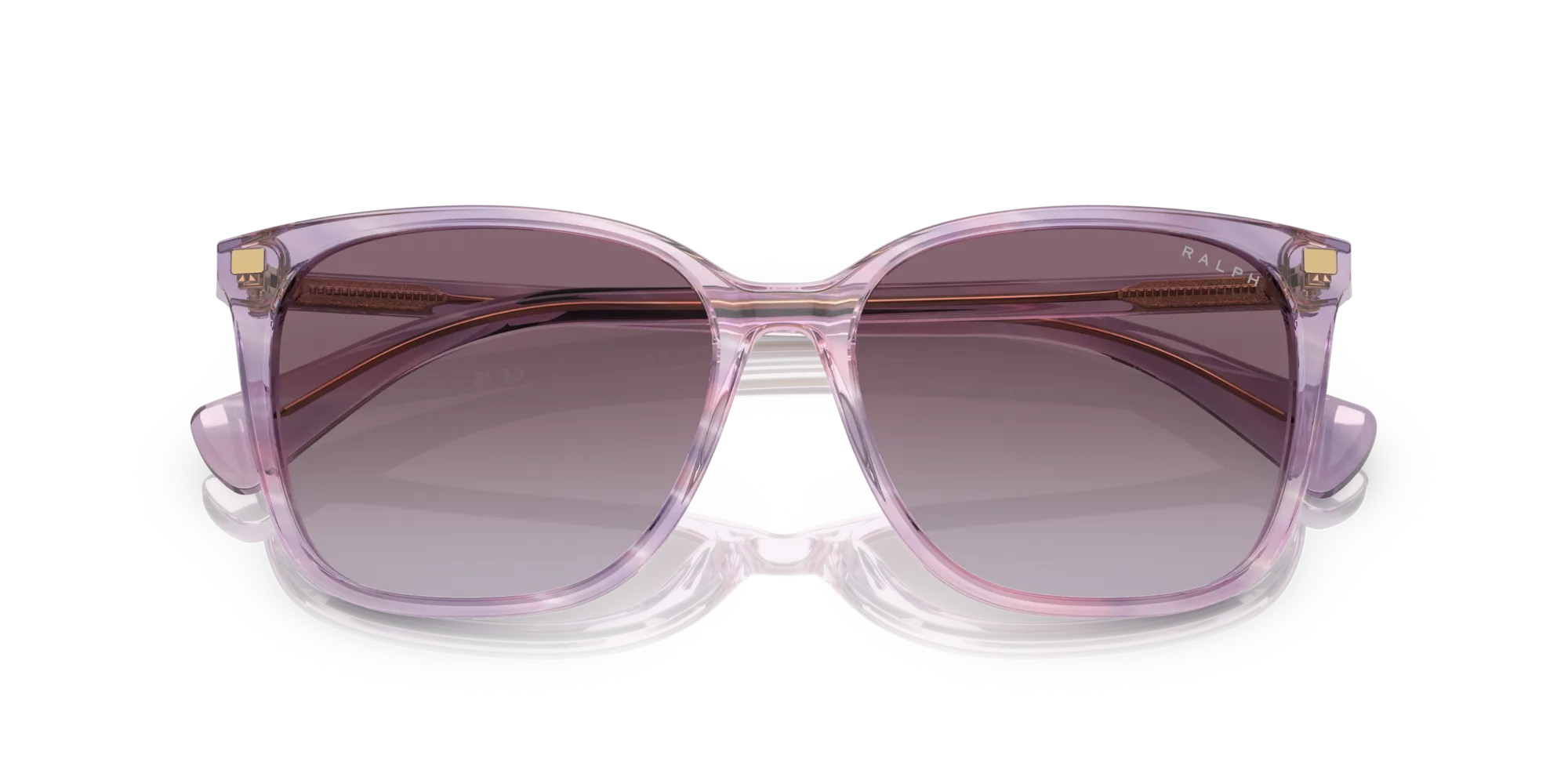 Ralph Lauren RA5293 VVCV 60368H Occhiali da sole Acetato Viola Viola Squadrata Normale Sfumato - immagine 2