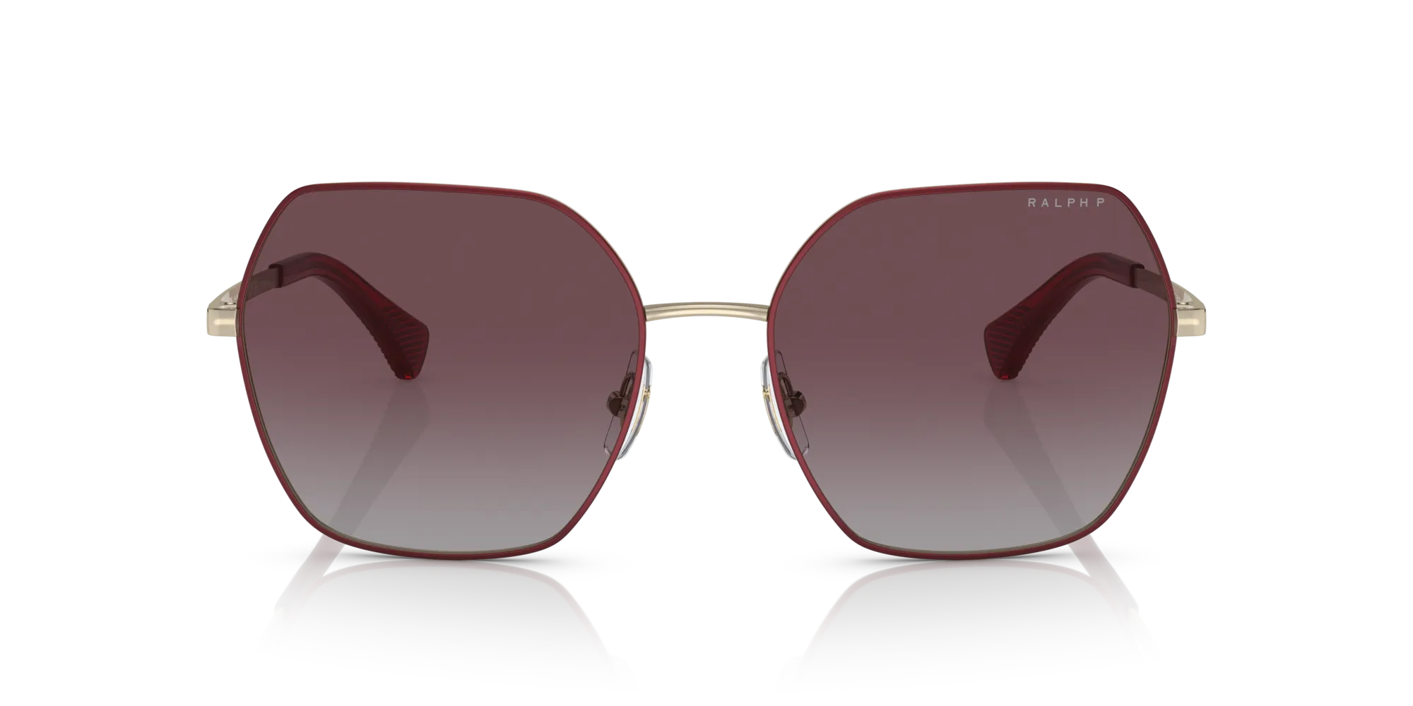 Ralph Lauren RA4138 911662 Occhiali da sole Metallo Rosso Viola Squadrata Polarizzata Sfumato - immagine 3