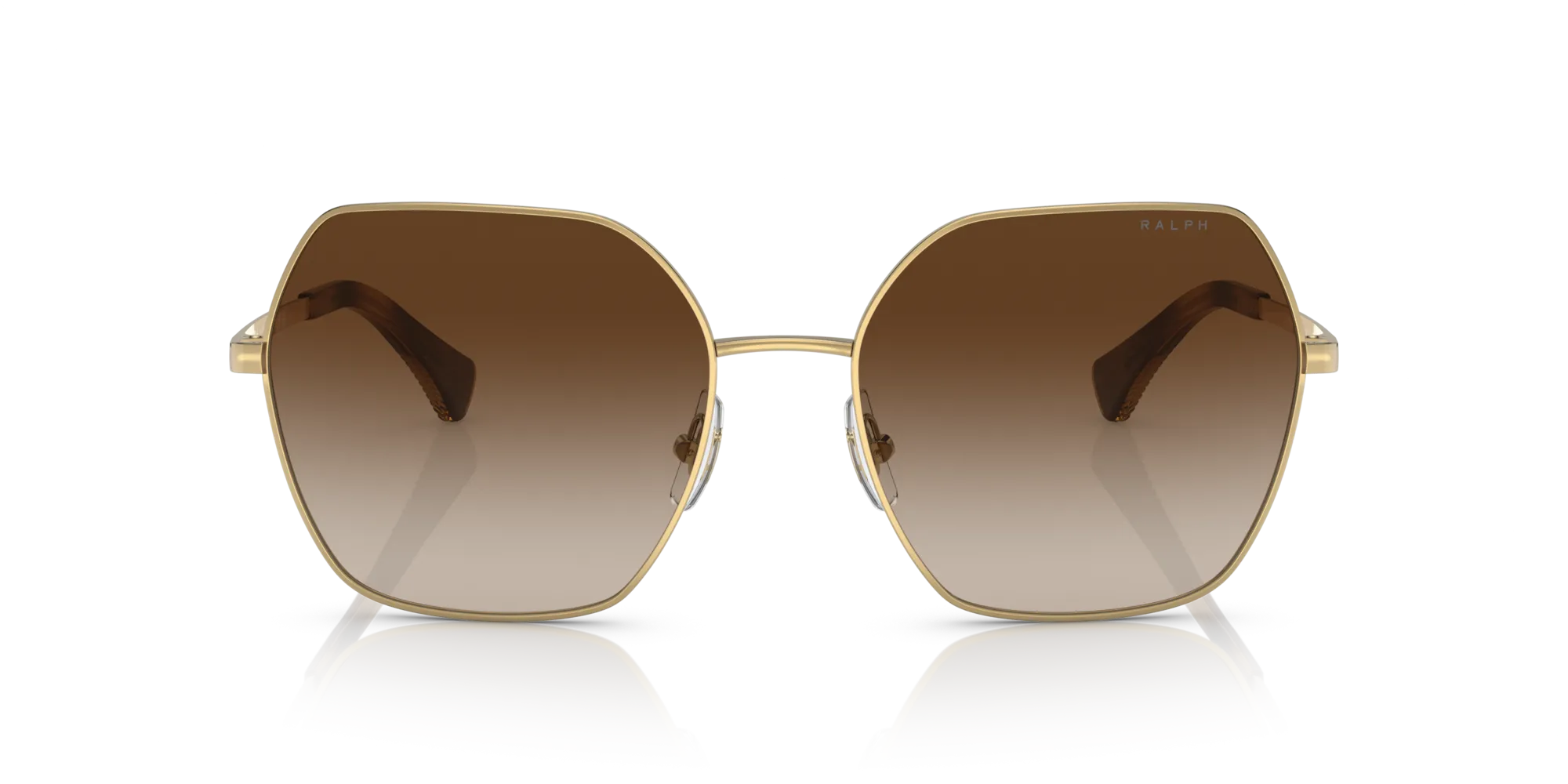 Ralph Lauren RA4138 900413 Occhiali da sole Metallo Oro Marrone Squadrata Normale Sfumato - immagine 3