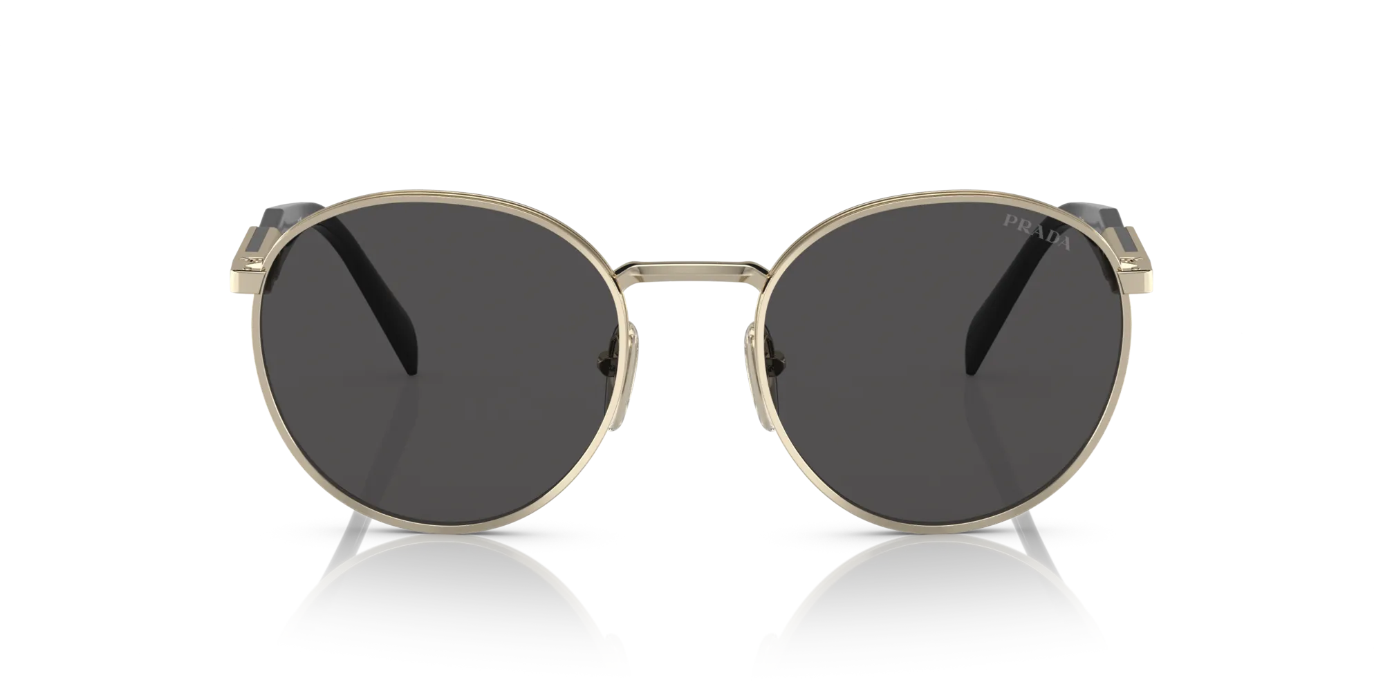 Prada PR 56ZS ZVN5S0 Occhiali da sole Metallo Oro Grigio Rotonda Normale - immagine 3