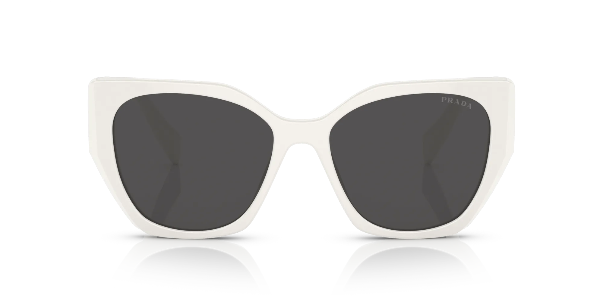 Prada PR 19ZS 1425S0 Occhiali da sole Acetato Bianco Grigio Pillow Normale - immagine 3