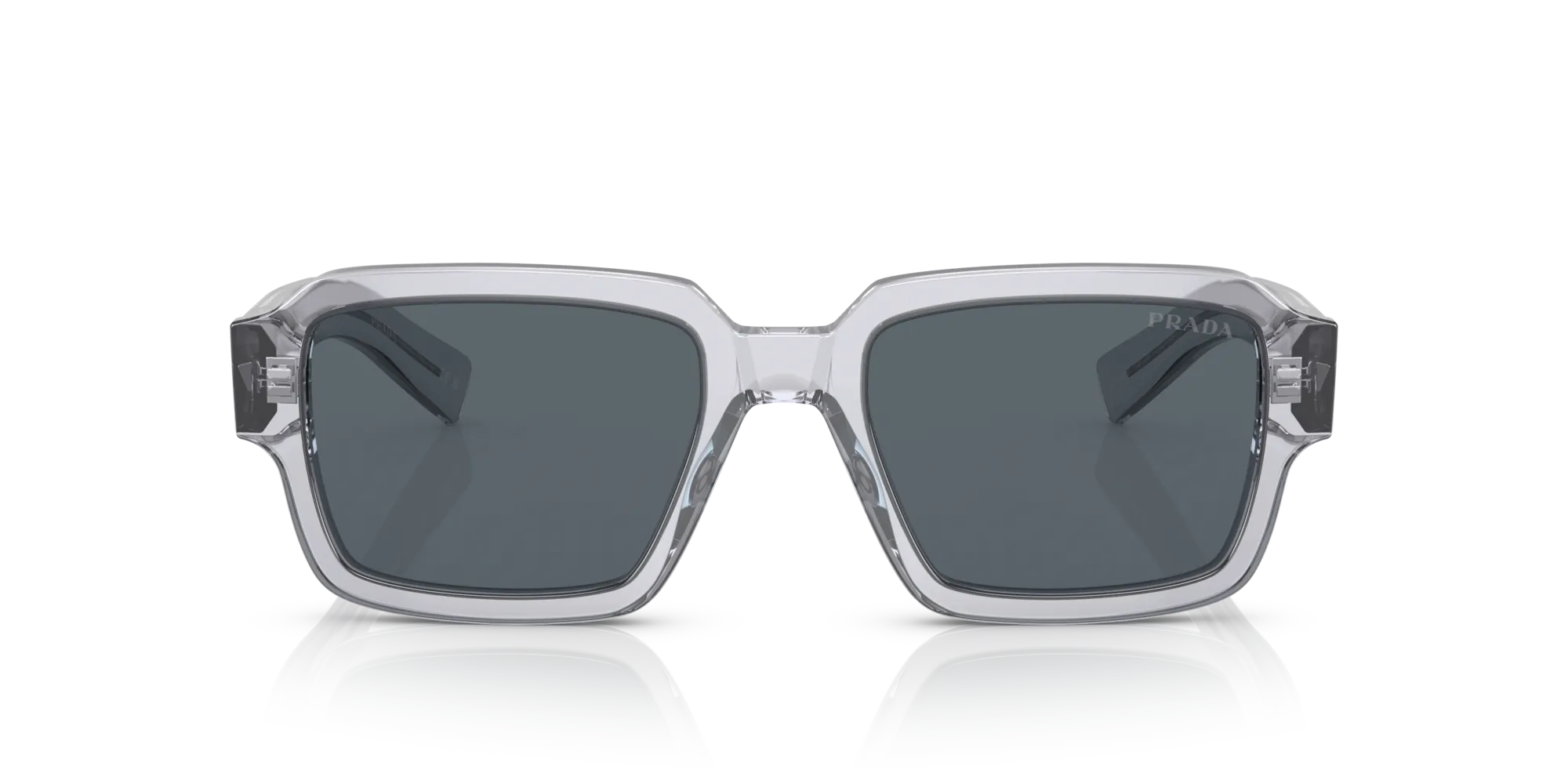 Prada PR 02ZS U430A9 Occhiali da sole Acetato Grigio Blu Squadrata Normale - immagine 3