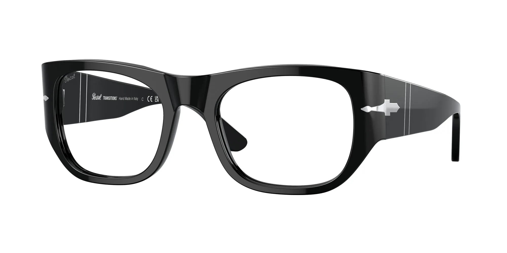 Persol PO3308S 95/GH Occhiali da sole Acetato Nero Grigio Squadrata Fotocromatiche Fotocromatico - immagine 1