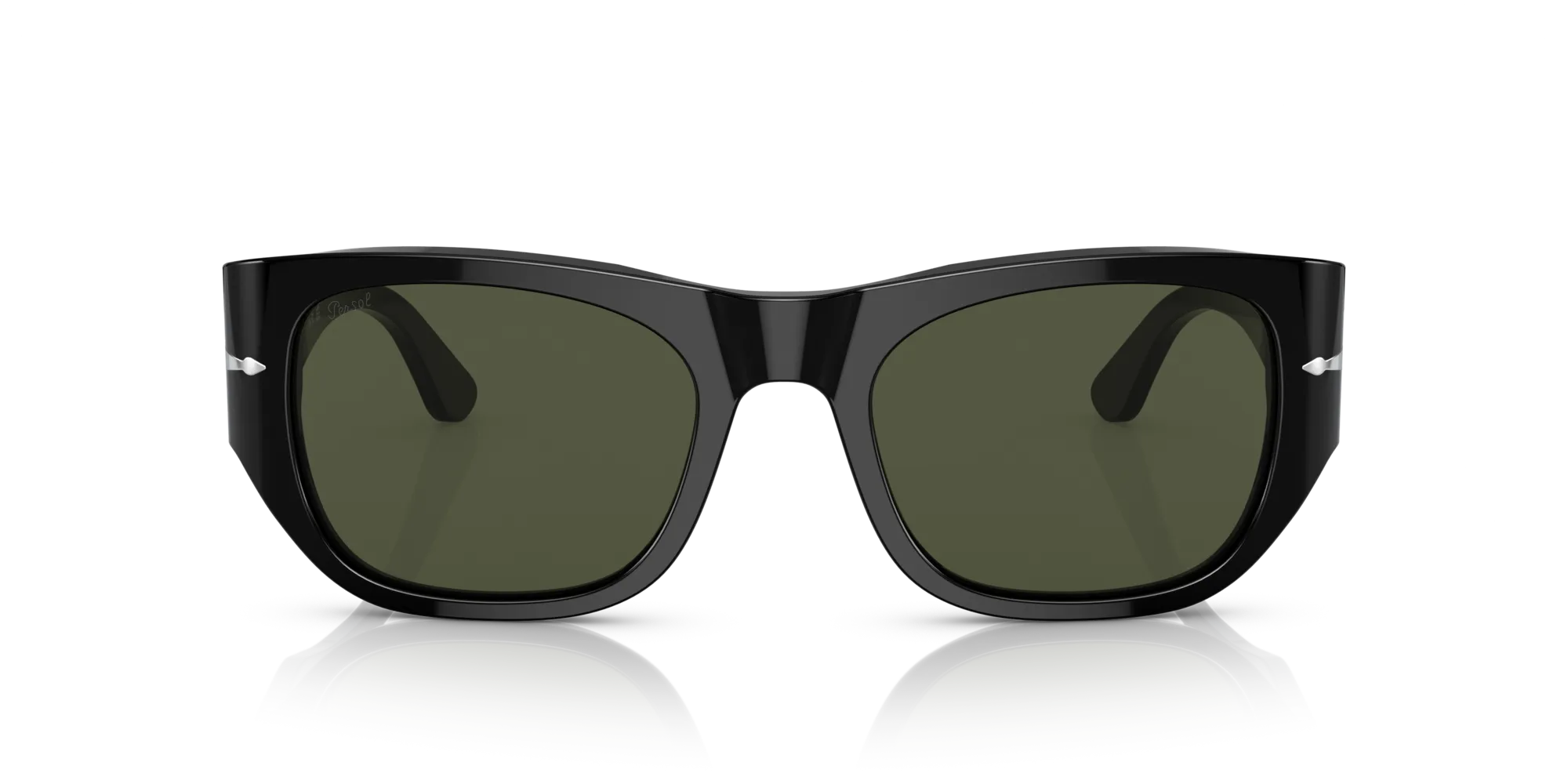Persol PO3308S 95/31 Occhiali da sole Acetato Nero Verde Squadrata Normale - immagine 3