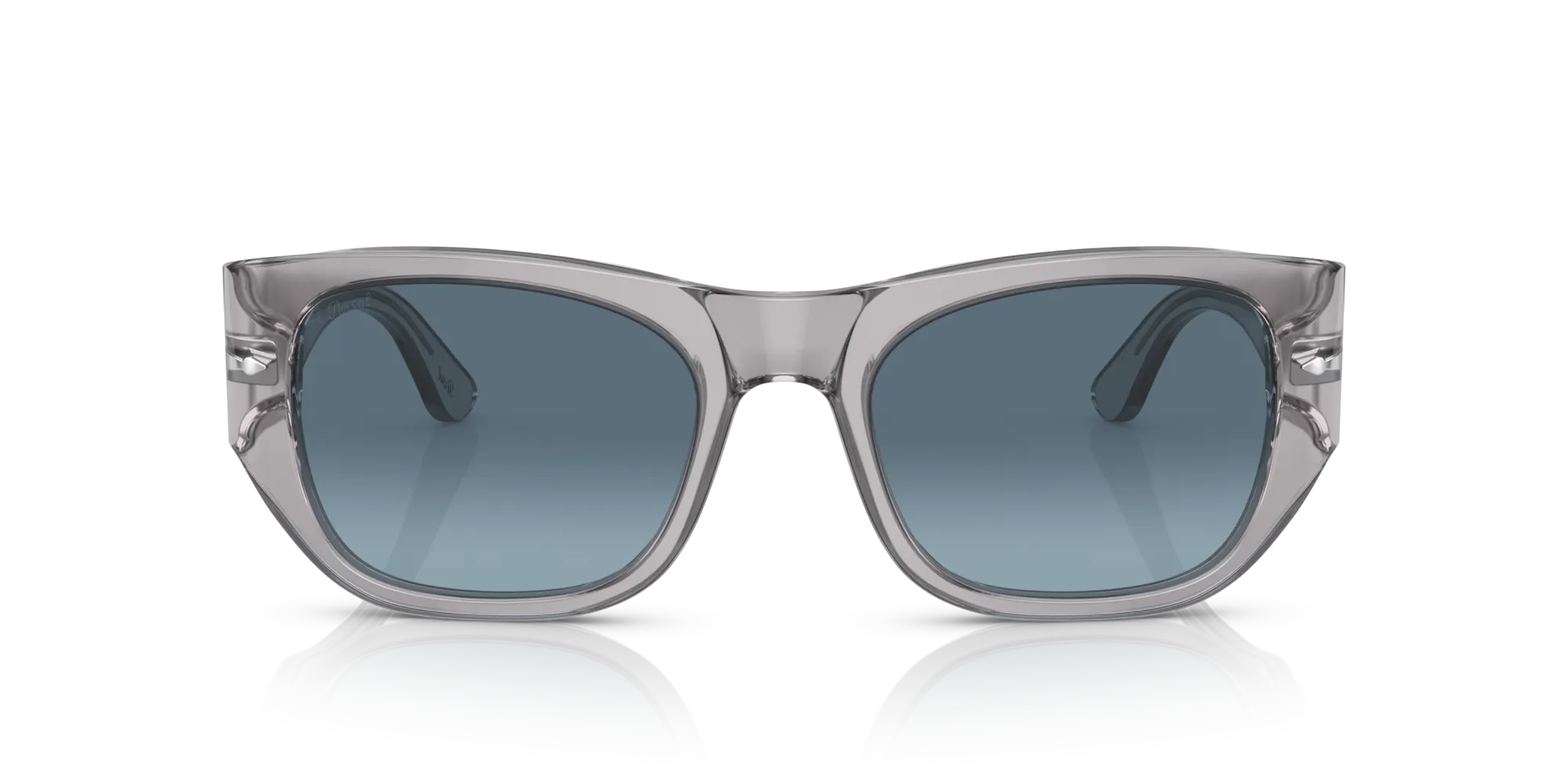 Persol PO3308S 309/Q8 Occhiali da sole Acetato Grigio Blu Squadrata Normale Sfumato - immagine 3