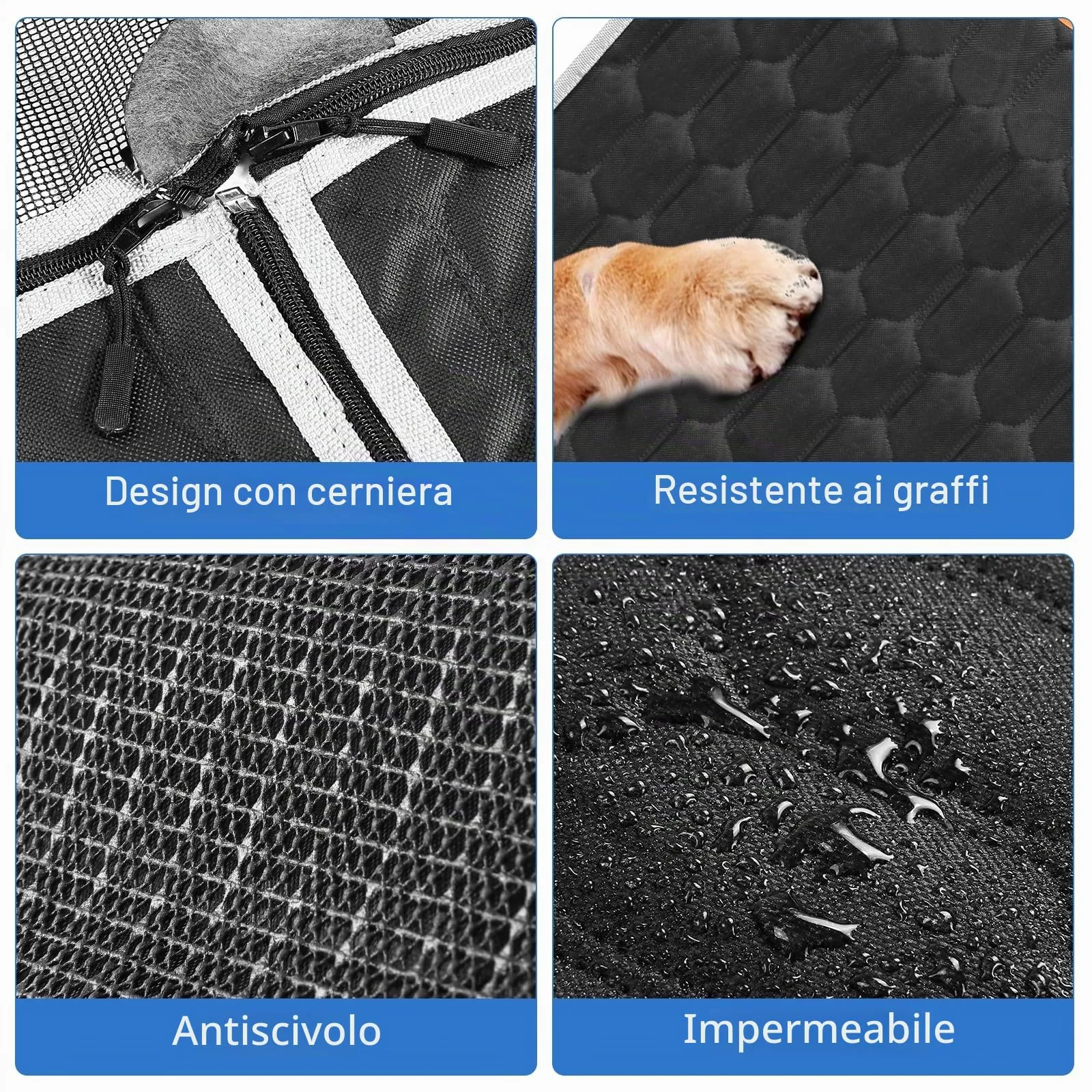 OneAmg Coprisedile Auto per Cani Impermeabile, 4 Modalità di Installazione - immagine 5