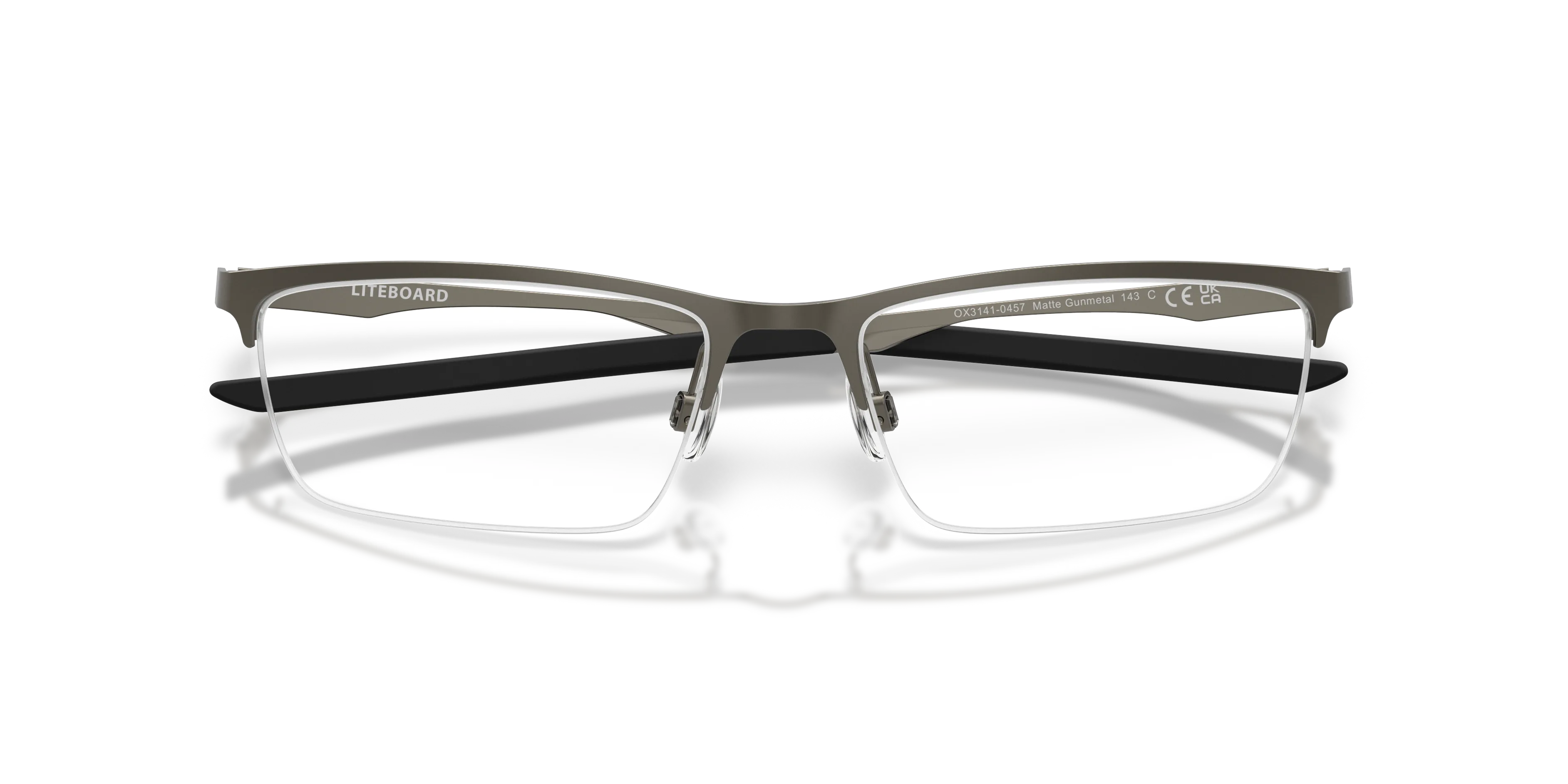 Oakley OX3141 LITEBOARD 314104 Montature da vista Metallo Grigio Trasparente Squadrata Normale - immagine 2