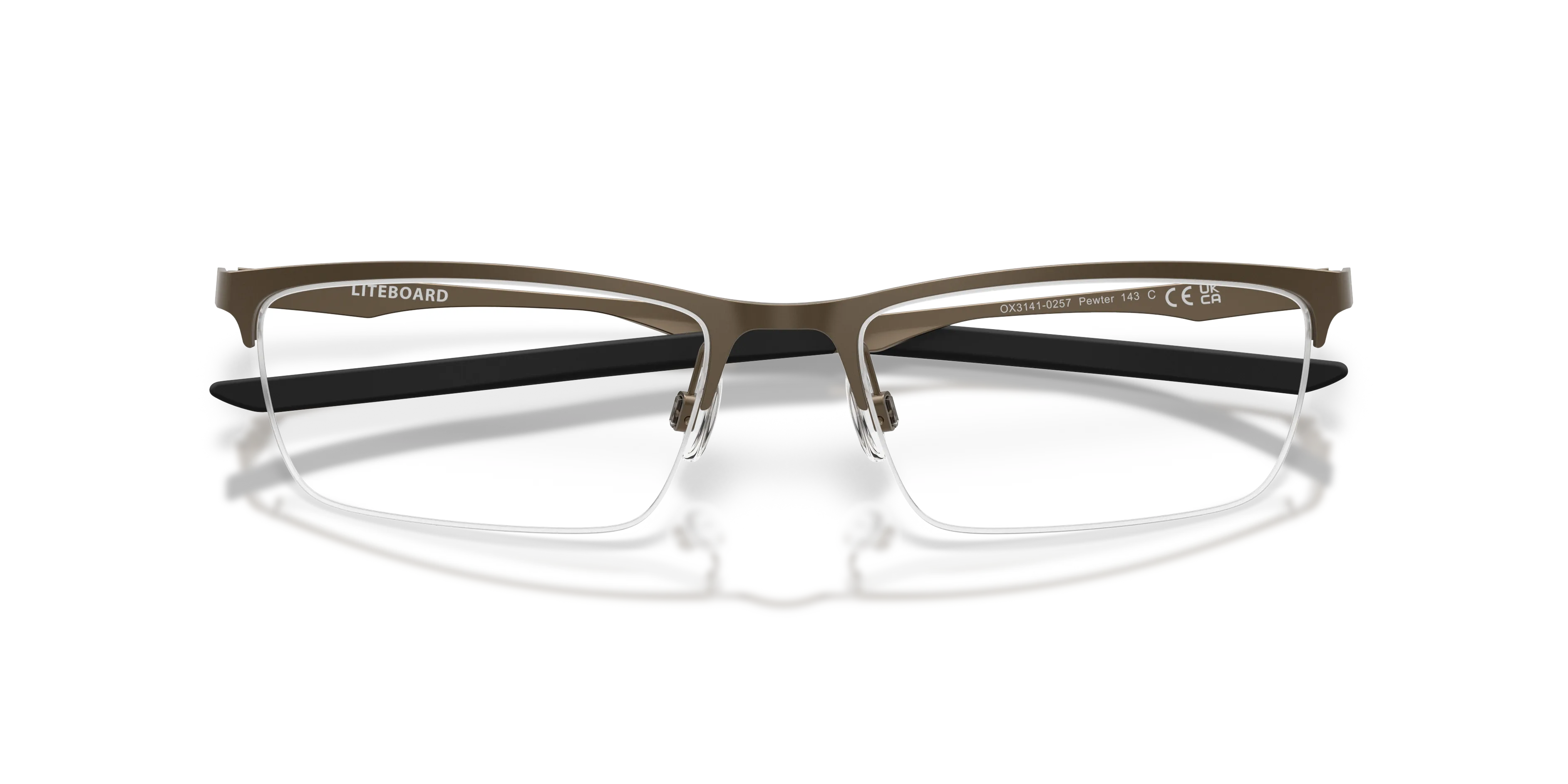 Oakley OX3141 LITEBOARD 314102 Montature da vista Metallo Grigio Trasparente Squadrata Normale - immagine 2