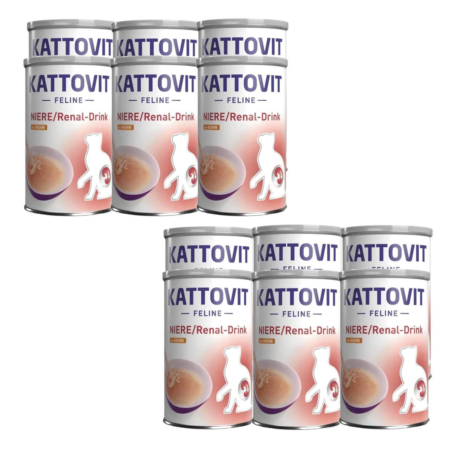 Kattovit Reni/Renal-Drink Pollo | Confezione da 12 | 12 x 135 ml | Alimento complementare per Gatti Adulti | Pezzetti di Carne con Pollo | per supportare la Funzione renale - immagine 1