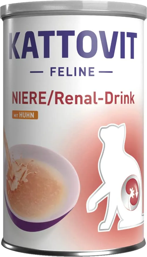 Kattovit Reni/Renal-Drink Pollo | Confezione da 12 | 12 x 135 ml | Alimento complementare per Gatti Adulti | Pezzetti di Carne con Pollo | per supportare la Funzione renale - immagine 2