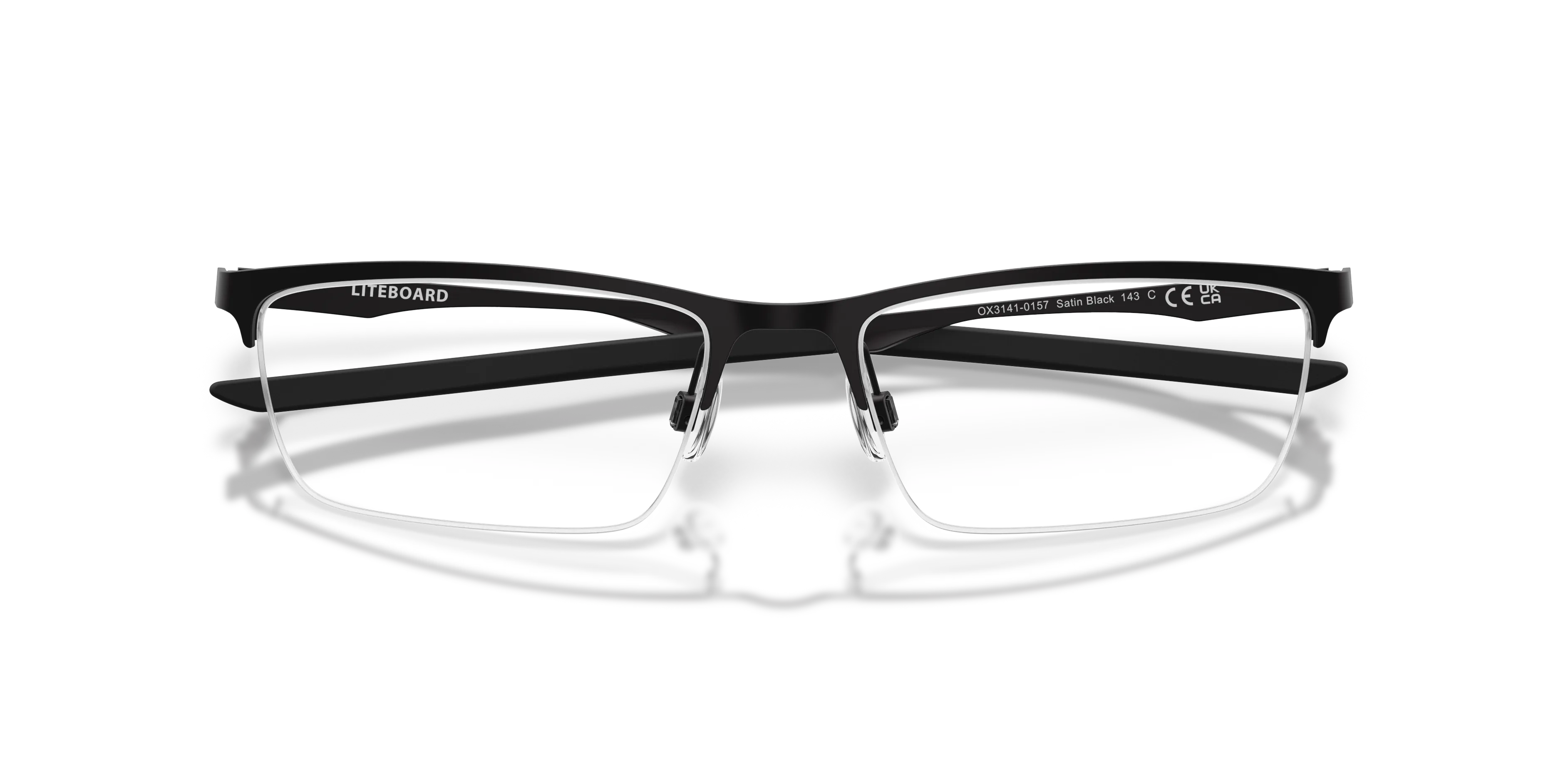 Oakley OX3141 LITEBOARD 314101 Montature da vista Metallo Nero Trasparente Squadrata Normale - immagine 2