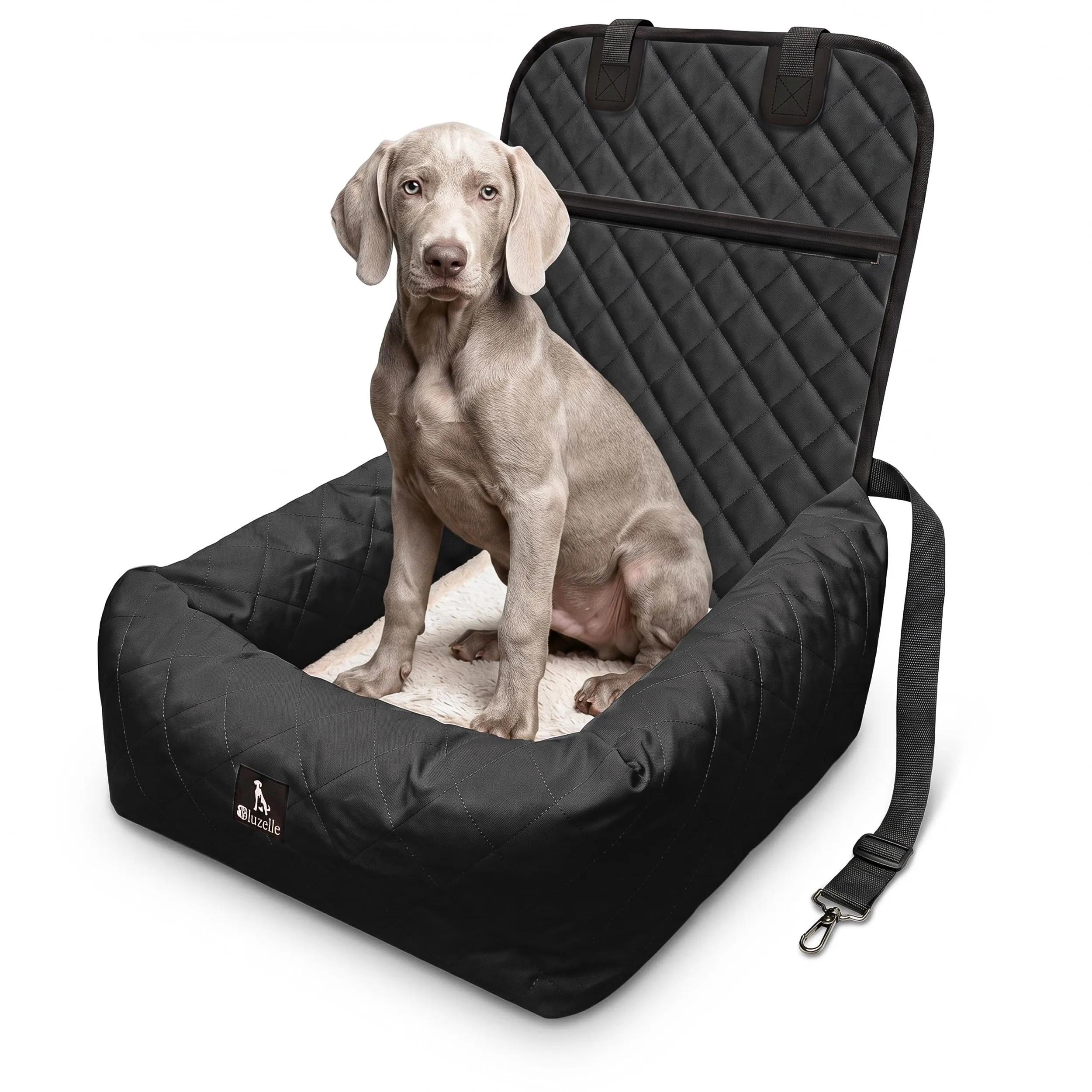 BLUZELLE Seggiolino Auto per Cani & Cuccia 2-in-1, Nero - immagine 1