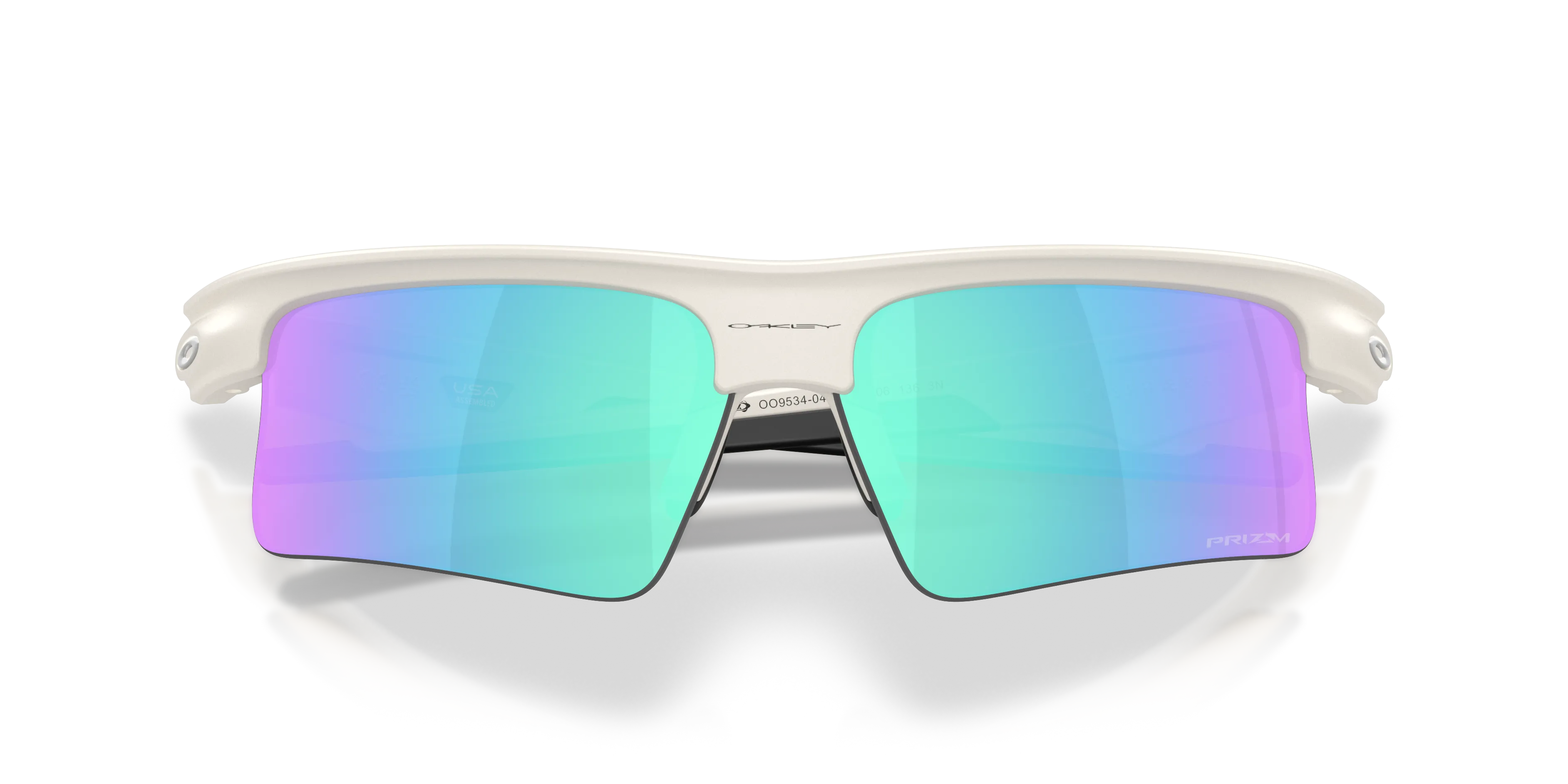 Oakley OO9534 BISPHAERA SPEED 953404 Occhiali da sole O_Matter Bianco Blu Squadrata Normale - immagine 2