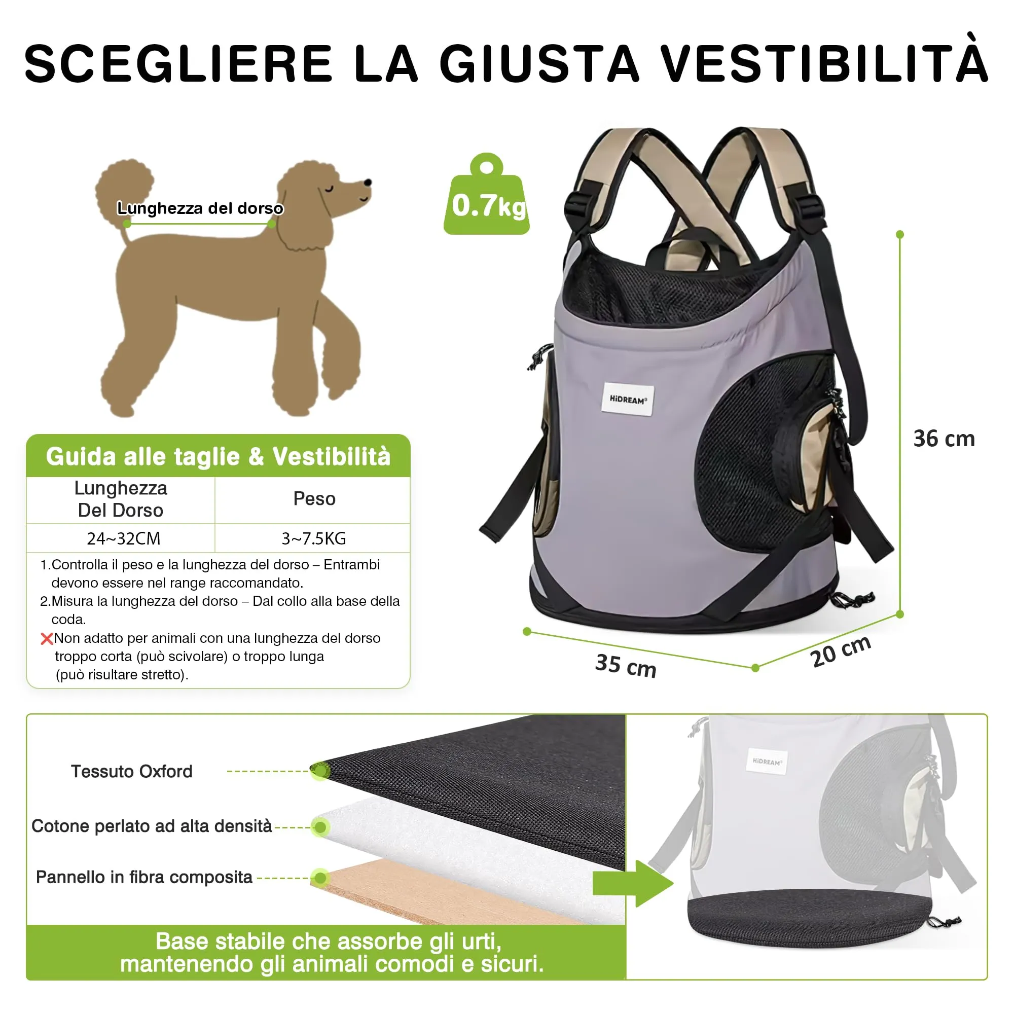ALLSOPETS Zaino Frontale per Cani e Gatti, Porta Cane, Viola Chiaro - immagine 6