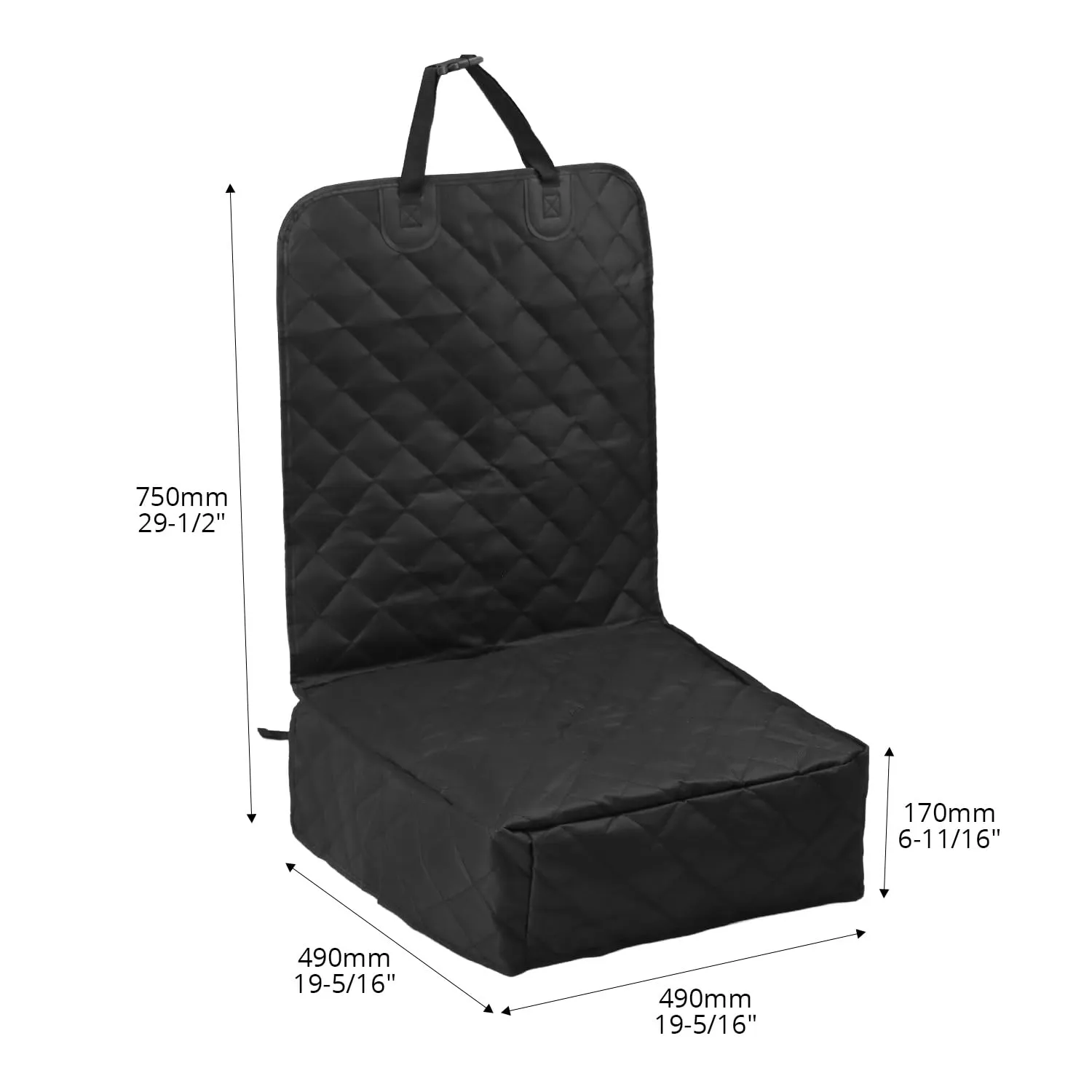 QWORK® Coprisedile anteriore impermeabile per cani, coprisedile auto, per tutte le auto, minivan e SUV - immagine 6