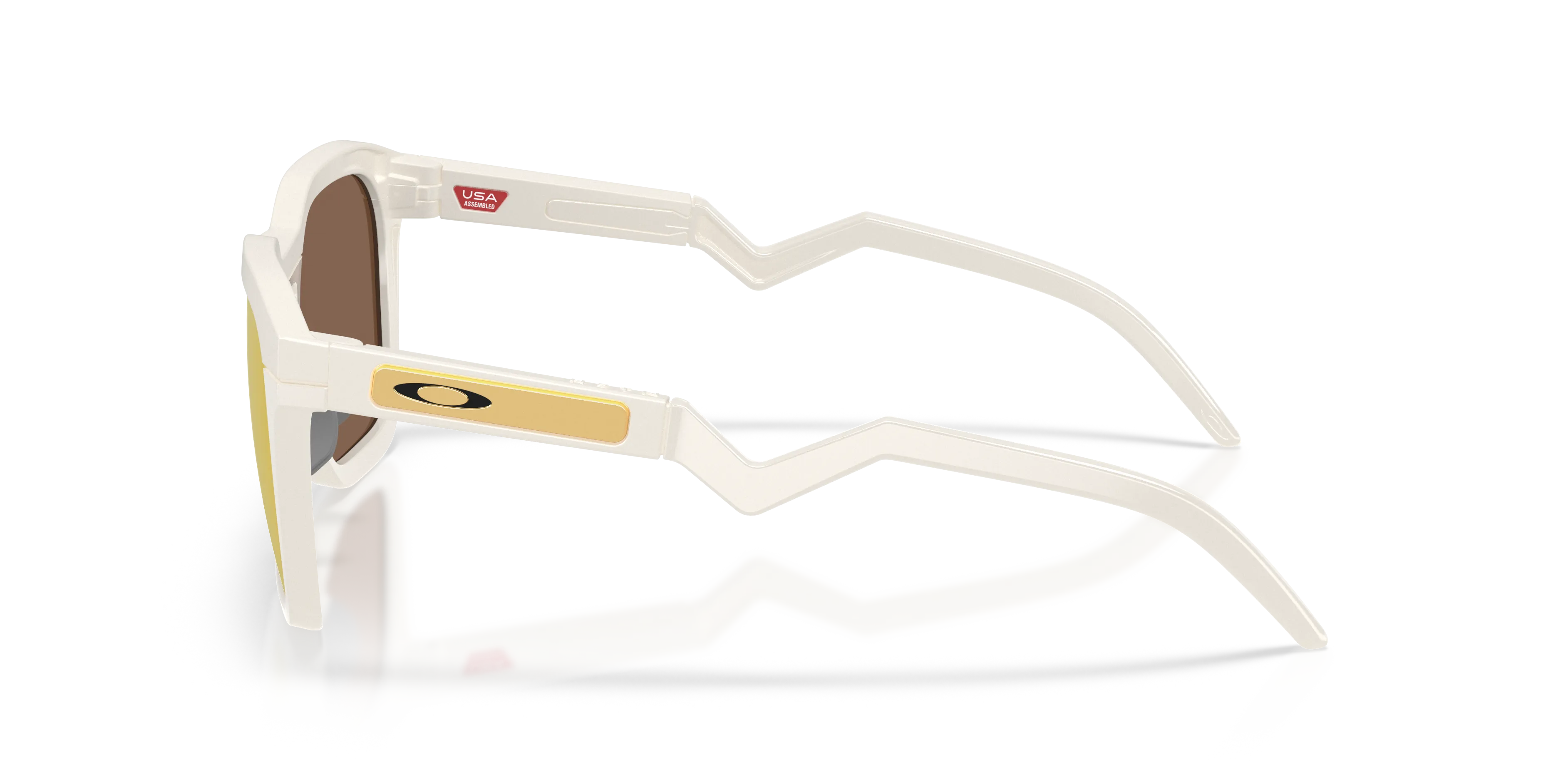 Oakley OO9533 HSTN SQ 953307 Occhiali da sole O_Matter Bianco Oro Squadrata Polarizzata - immagine 4
