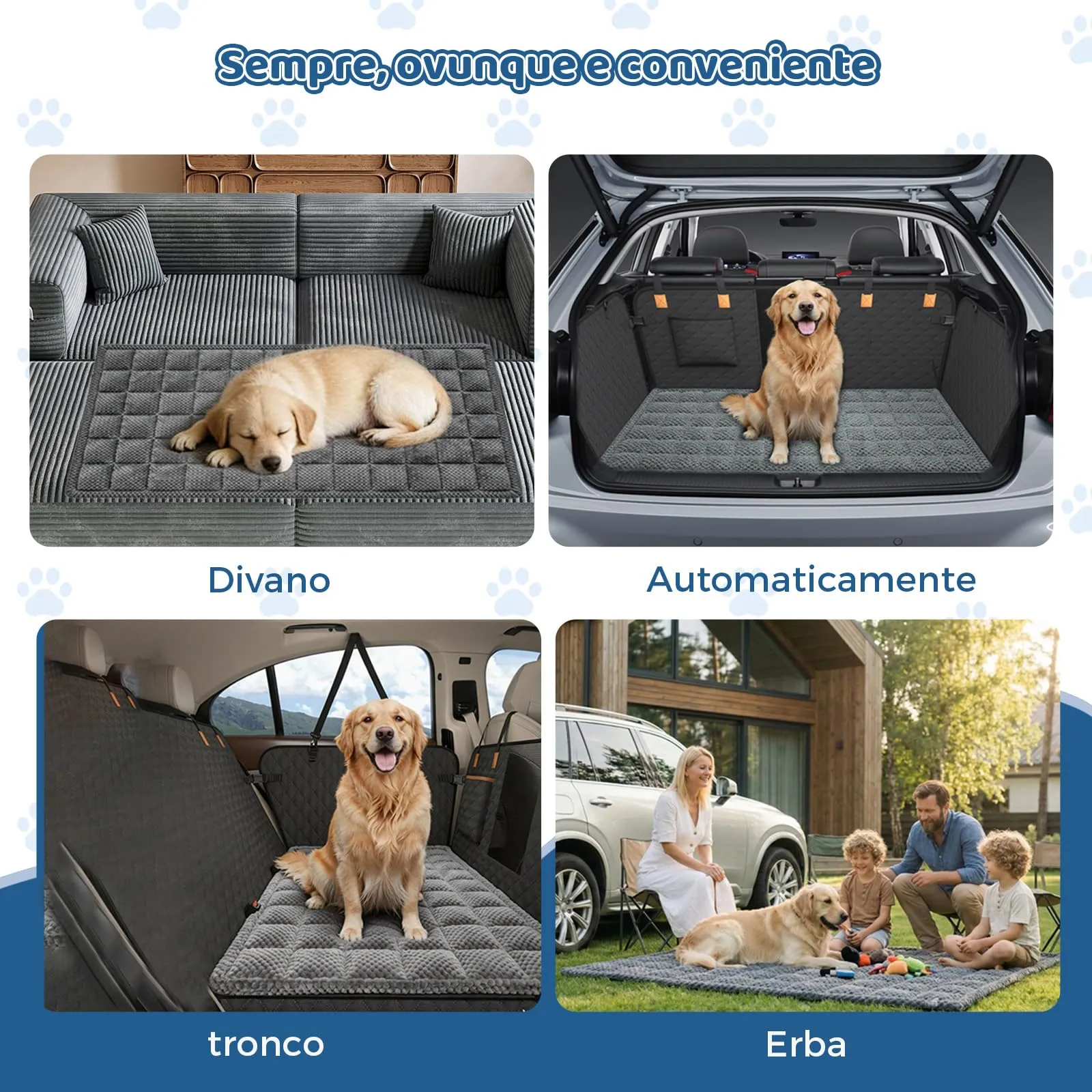BMaoBBo Coperta per cani con tappetino antiscivolo, impermeabile, antigraffio con rigido, protezione per sedili posteriori per SUV e auto di famiglia - immagine 7