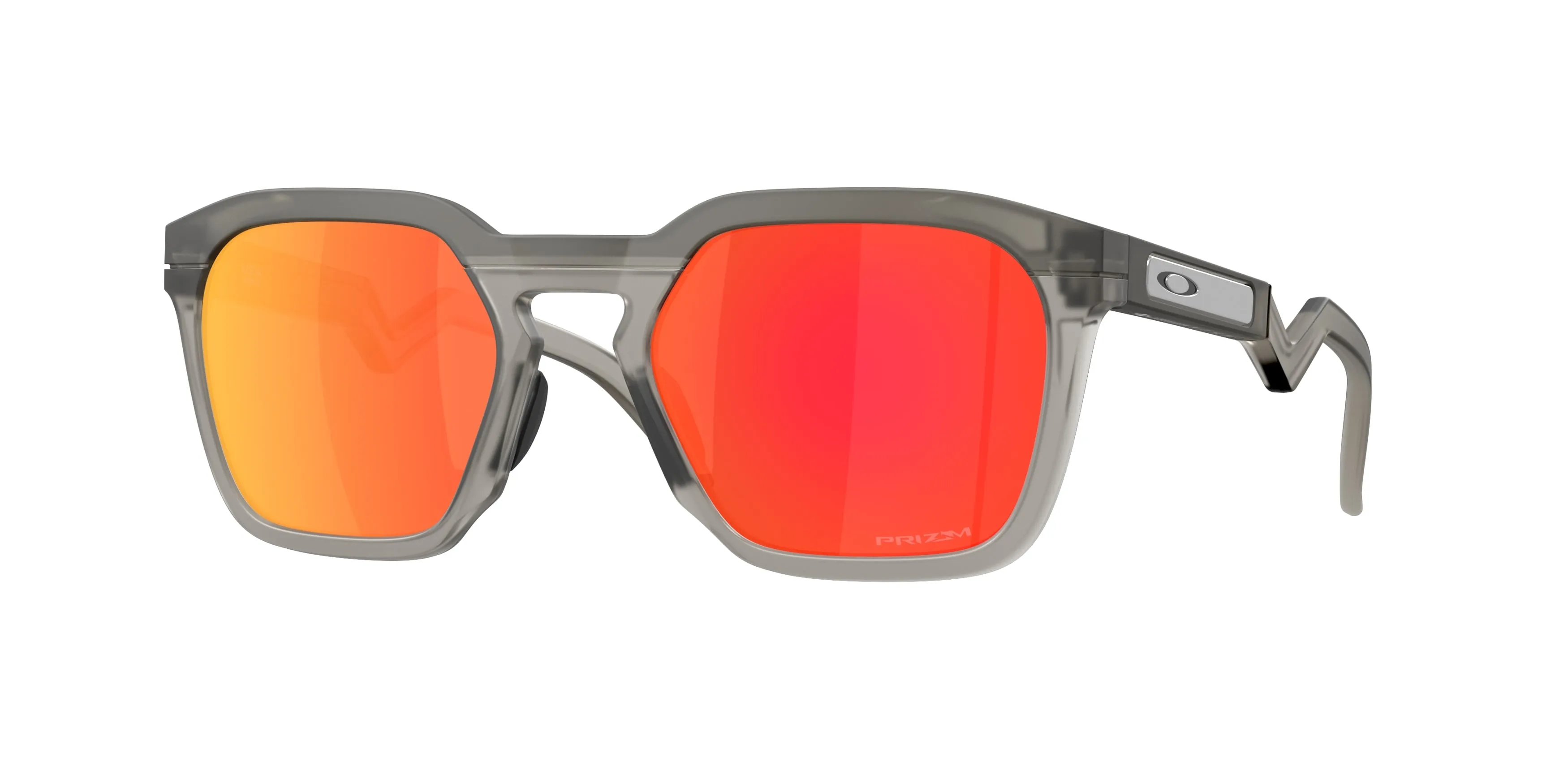 Oakley OO9533 HSTN SQ 953302 Occhiali da sole O_Matter Grigio Rosso Squadrata Normale - immagine 1