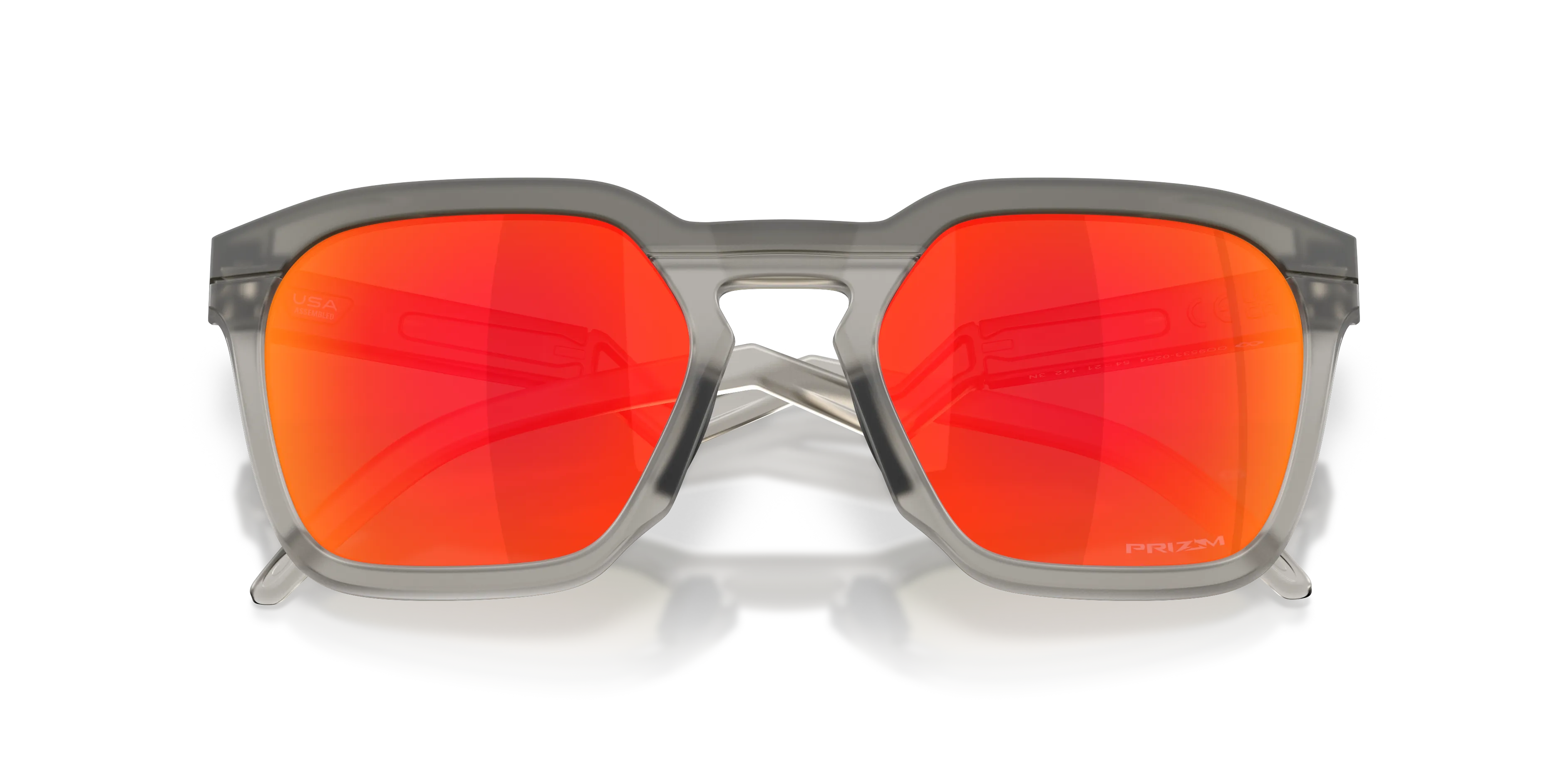 Oakley OO9533 HSTN SQ 953302 Occhiali da sole O_Matter Grigio Rosso Squadrata Normale - immagine 2