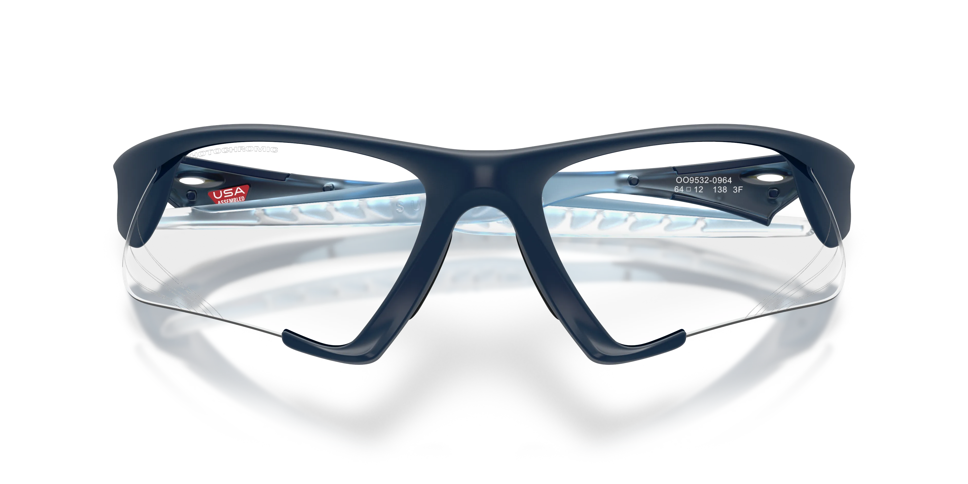 Oakley OO9532 SUTURE JACKET 953209 Occhiali da sole O_Matter Blu Grigio Geometrica Fotocromatiche - immagine 2