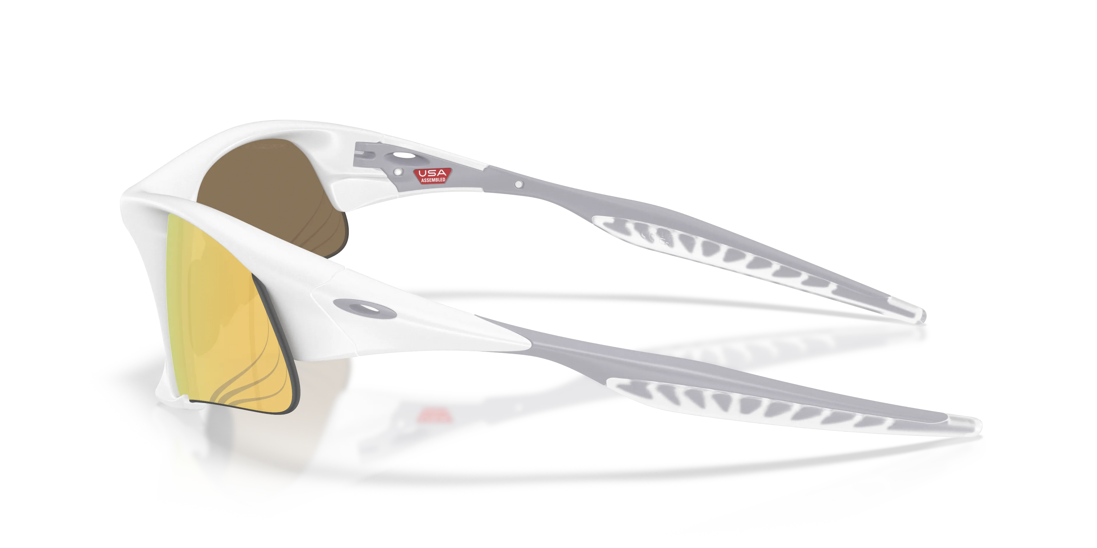 Oakley OO9532 SUTURE JACKET 953203 Occhiali da sole O_Matter Bianco Oro Geometrica Polarizzata - immagine 4