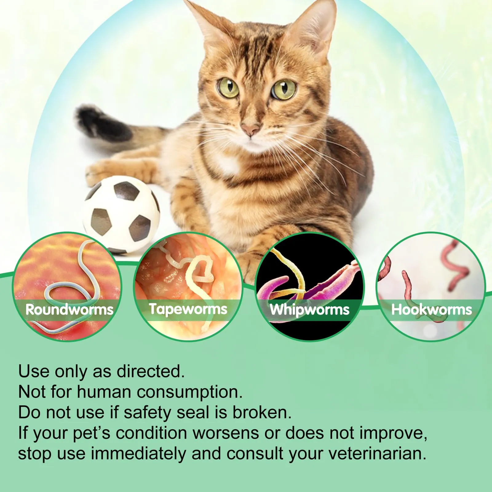 Gocce Di Prevenzione Dei Vermi Probiotici A Base Di Erbe Naturali Per Gatti e Gattini - Supporto A Ampio Spettro, Facile Da Usare -Pulizia A Base Di Erbe Per Cani,Supporto Digestivo Per Tutte Le Razze - immagine 4