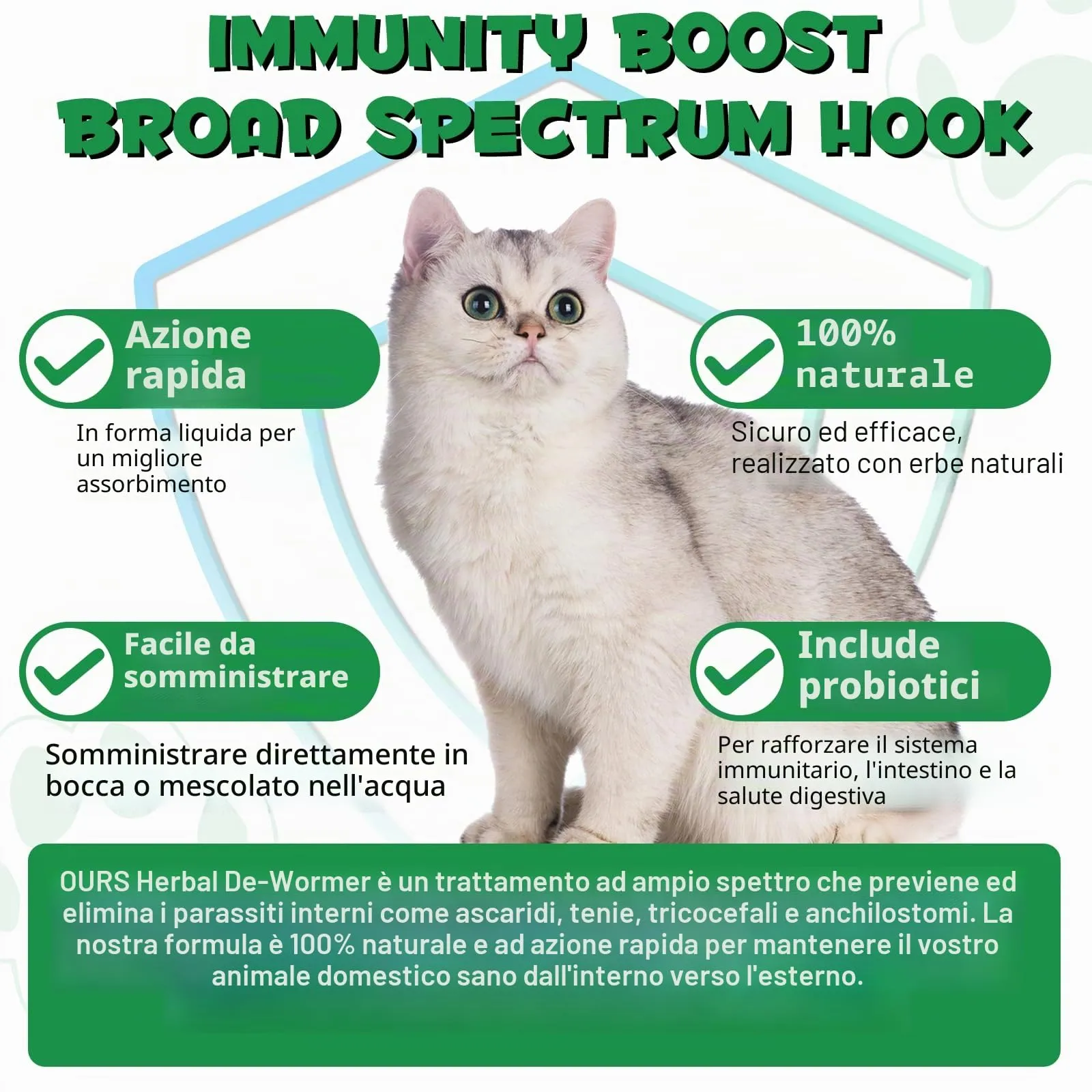 Gocce Di Prevenzione Dei Vermi Probiotici A Base Di Erbe Naturali Per Gatti e Gattini - Supporto A Ampio Spettro, Facile Da Usare -Pulizia A Base Di Erbe Per Cani,Supporto Digestivo Per Tutte Le Razze - immagine 8