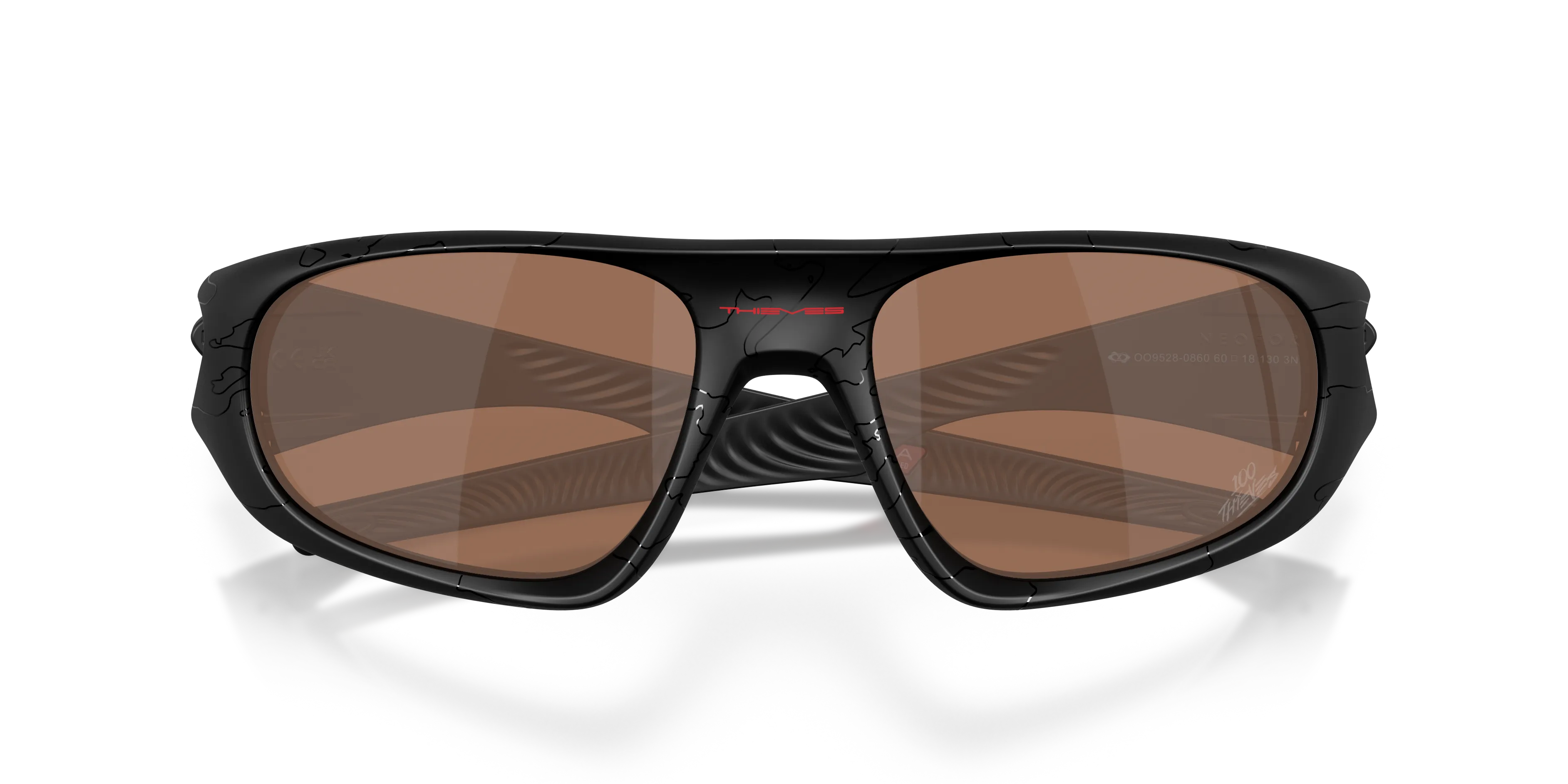 Oakley OO9528 NEOFORMA 952808 Occhiali da sole O_Matter Nero Marrone Rotonda Normale - immagine 2