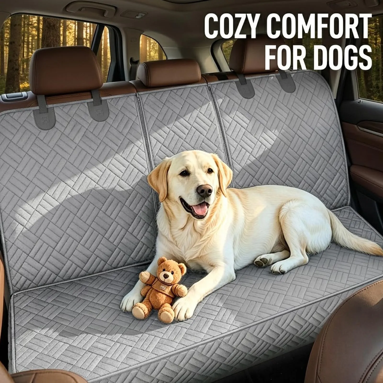 Eosarcu Coprisedile Auto per Cani, 600D, Telo Auto per Cani, 137x47x57cm - immagine 6