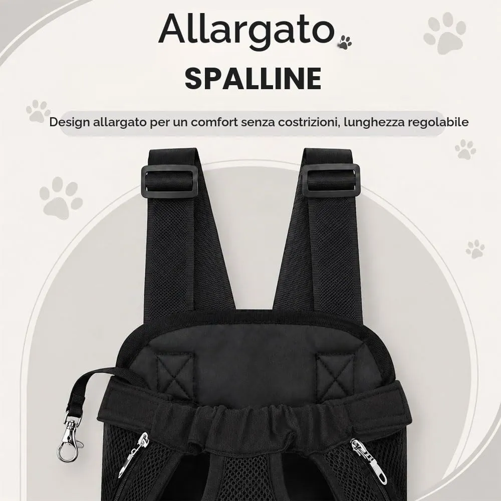Zaino per Animali Domestici,HIOQFR Marsupio Porta Cane Gatto Regolabile - immagine 4