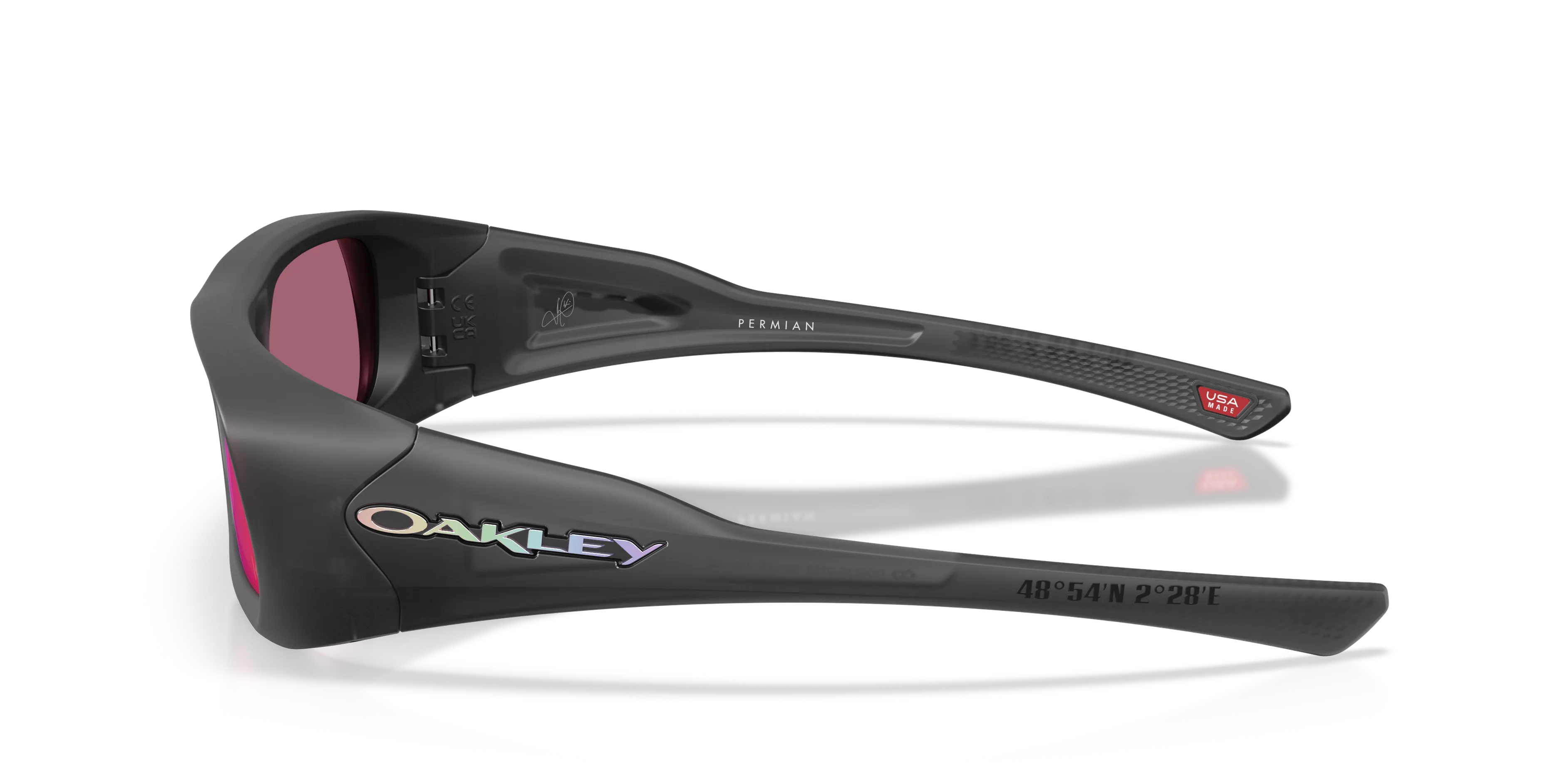 Oakley OO9520 PERMIAN 952007 Occhiali da sole O_Matter Nero Viola Squadrata Normale - immagine 4