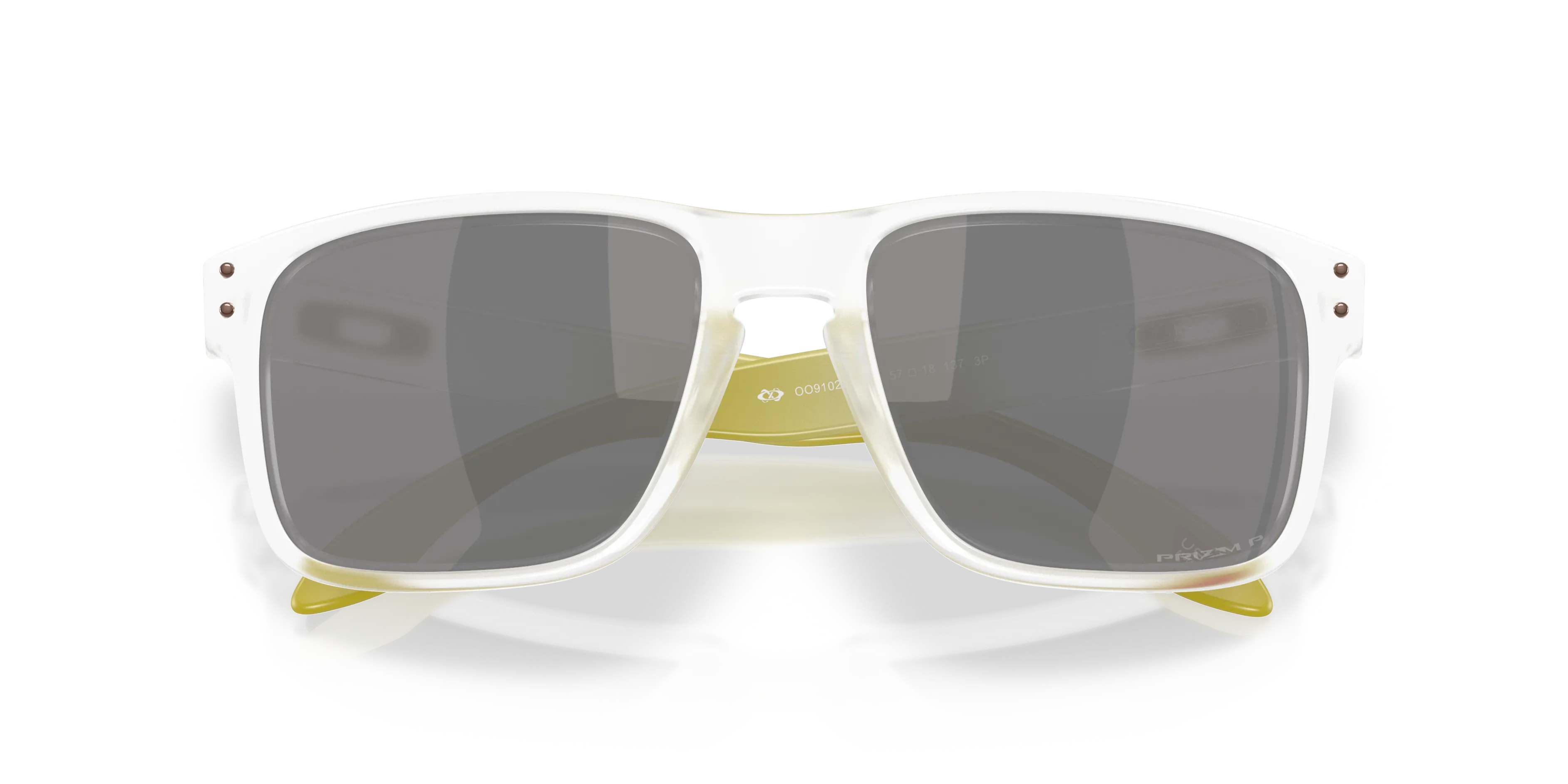 Oakley OO9102 HOLBROOK 9102AP Occhiali da sole O_Matter Trasparente Grigio Squadrata Polarizzata - immagine 2