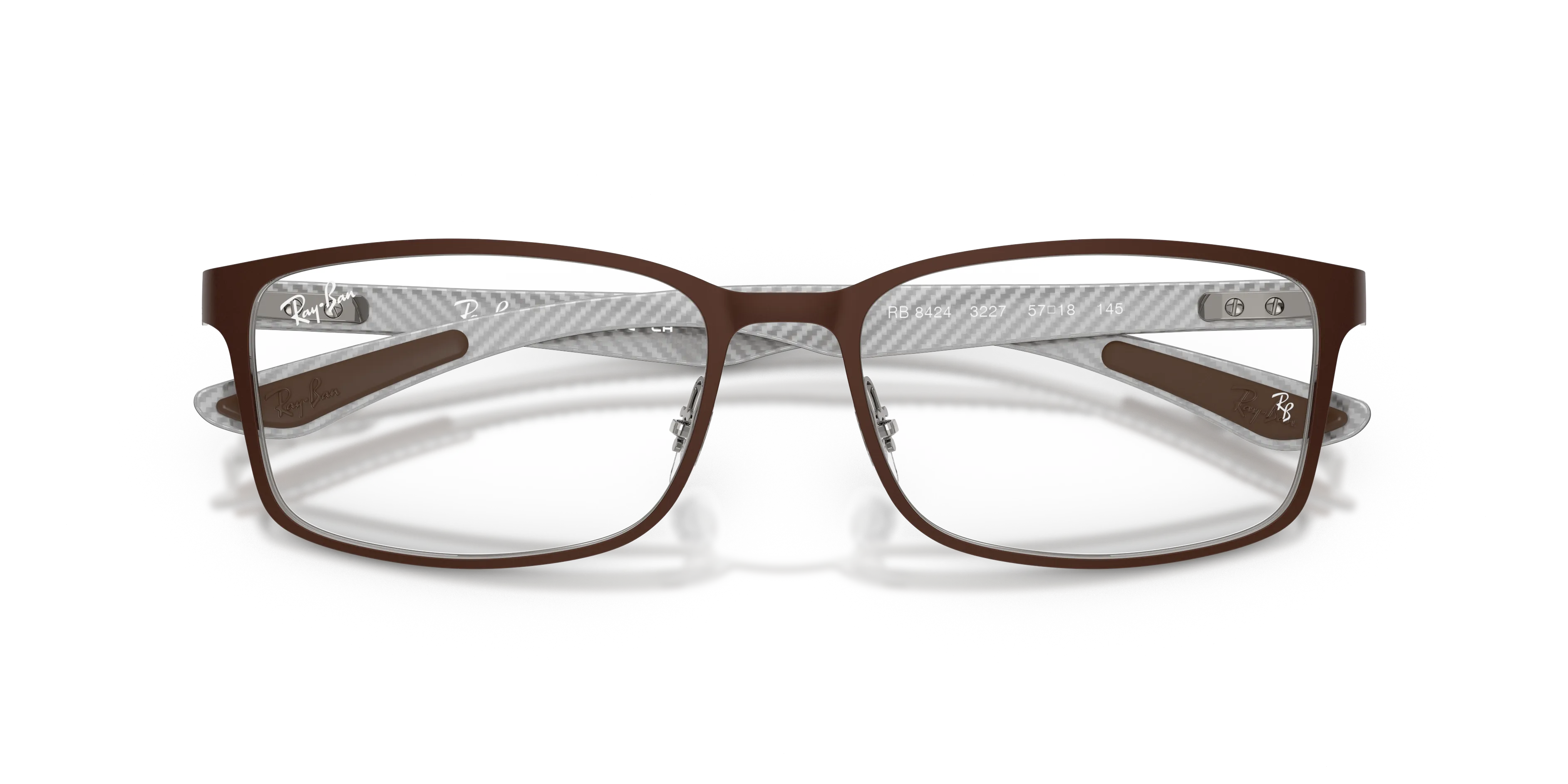Ray - Ban RX8424 3227 Montature da vista Metallo Marrone Trasparente Squadrata Normale - immagine 2