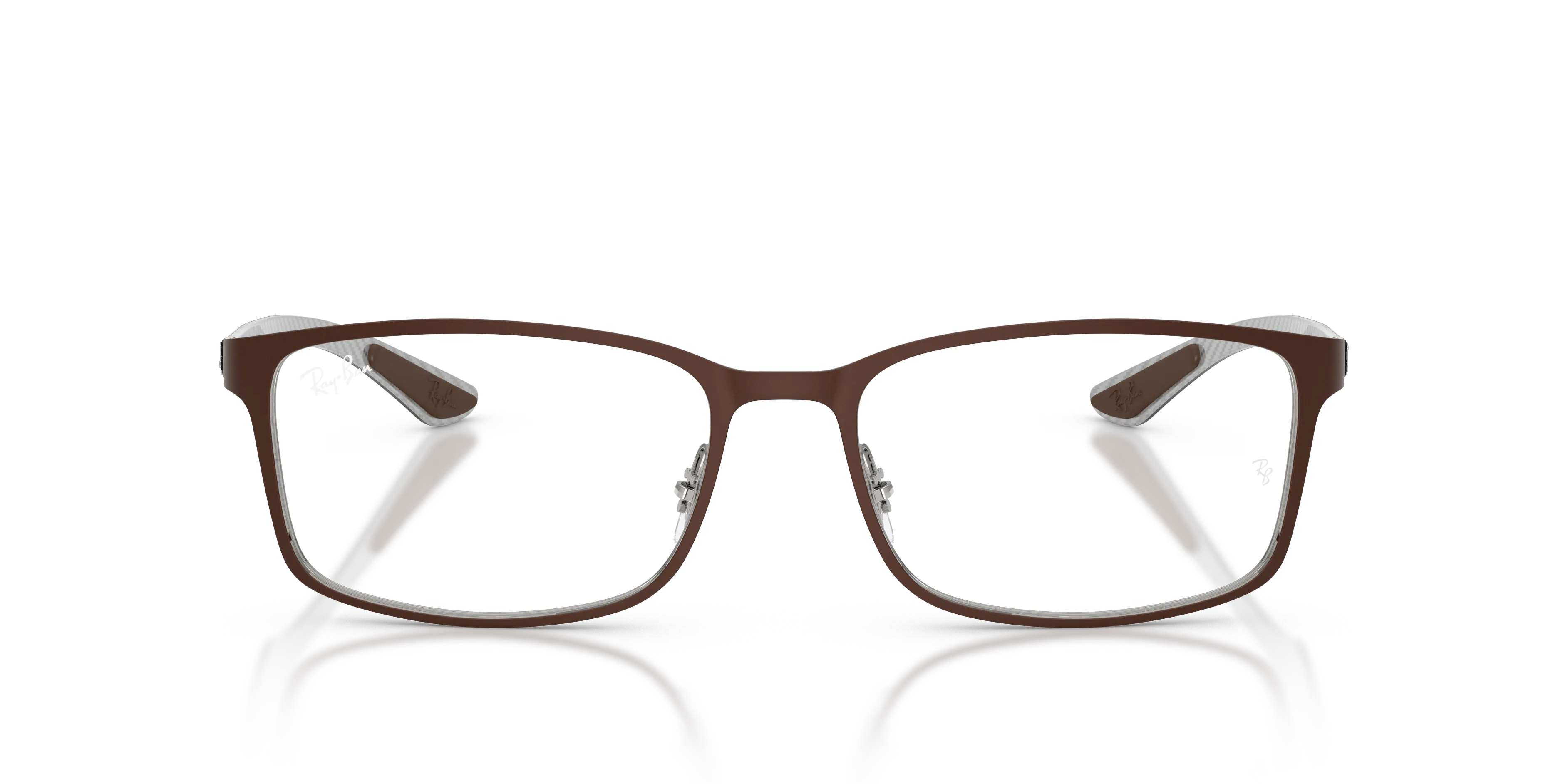 Ray - Ban RX8424 3227 Montature da vista Metallo Marrone Trasparente Squadrata Normale - immagine 3