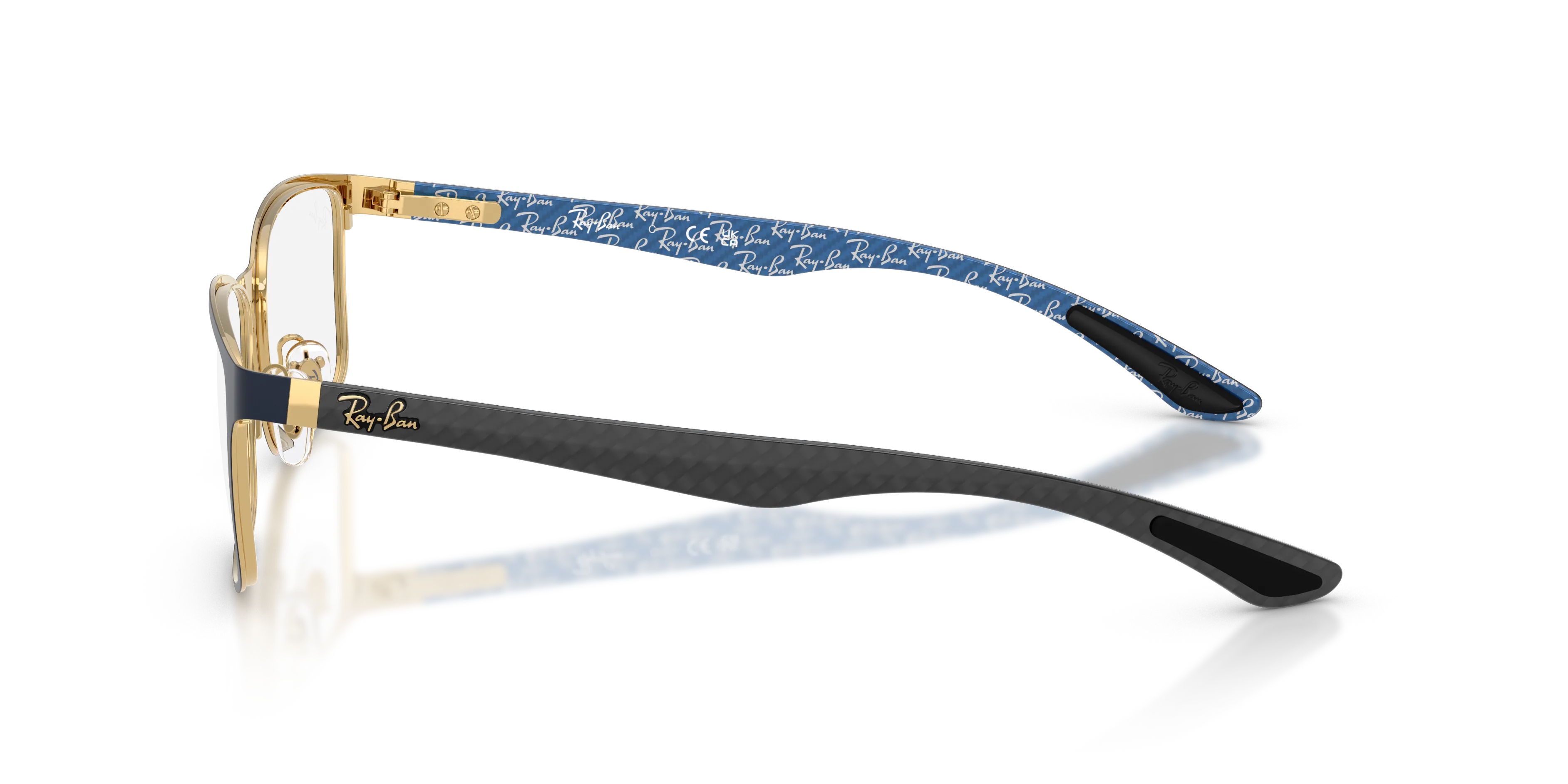 Ray - Ban RX8424 3226 Montature da vista Metallo Blu Trasparente Squadrata Normale - immagine 4