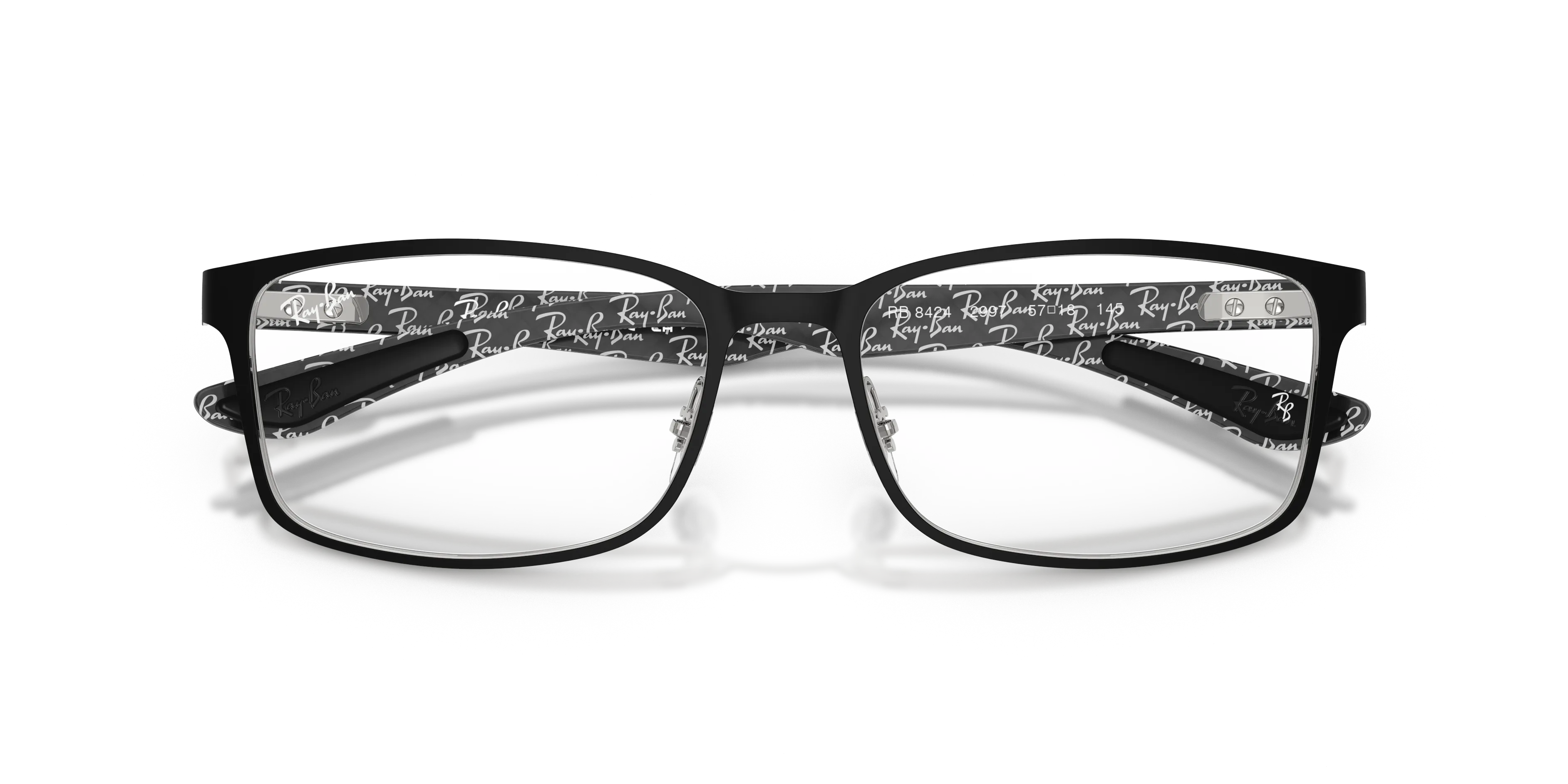 Ray - Ban RX8424 2997 Montature da vista Metallo Nero Trasparente Squadrata Normale - immagine 2