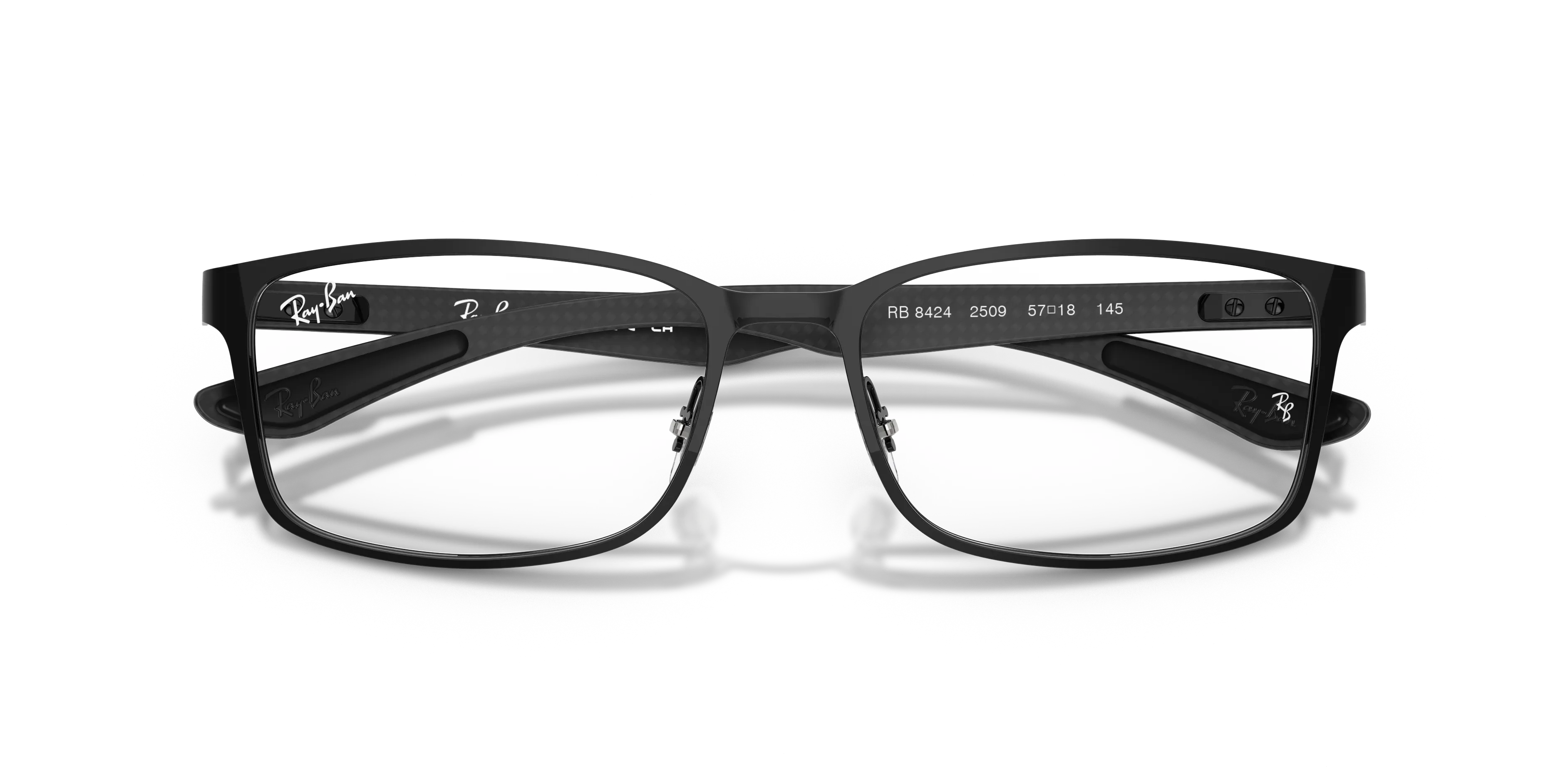 Ray - Ban RX8424 2509 Montature da vista Metallo Nero Trasparente Squadrata Normale - immagine 2