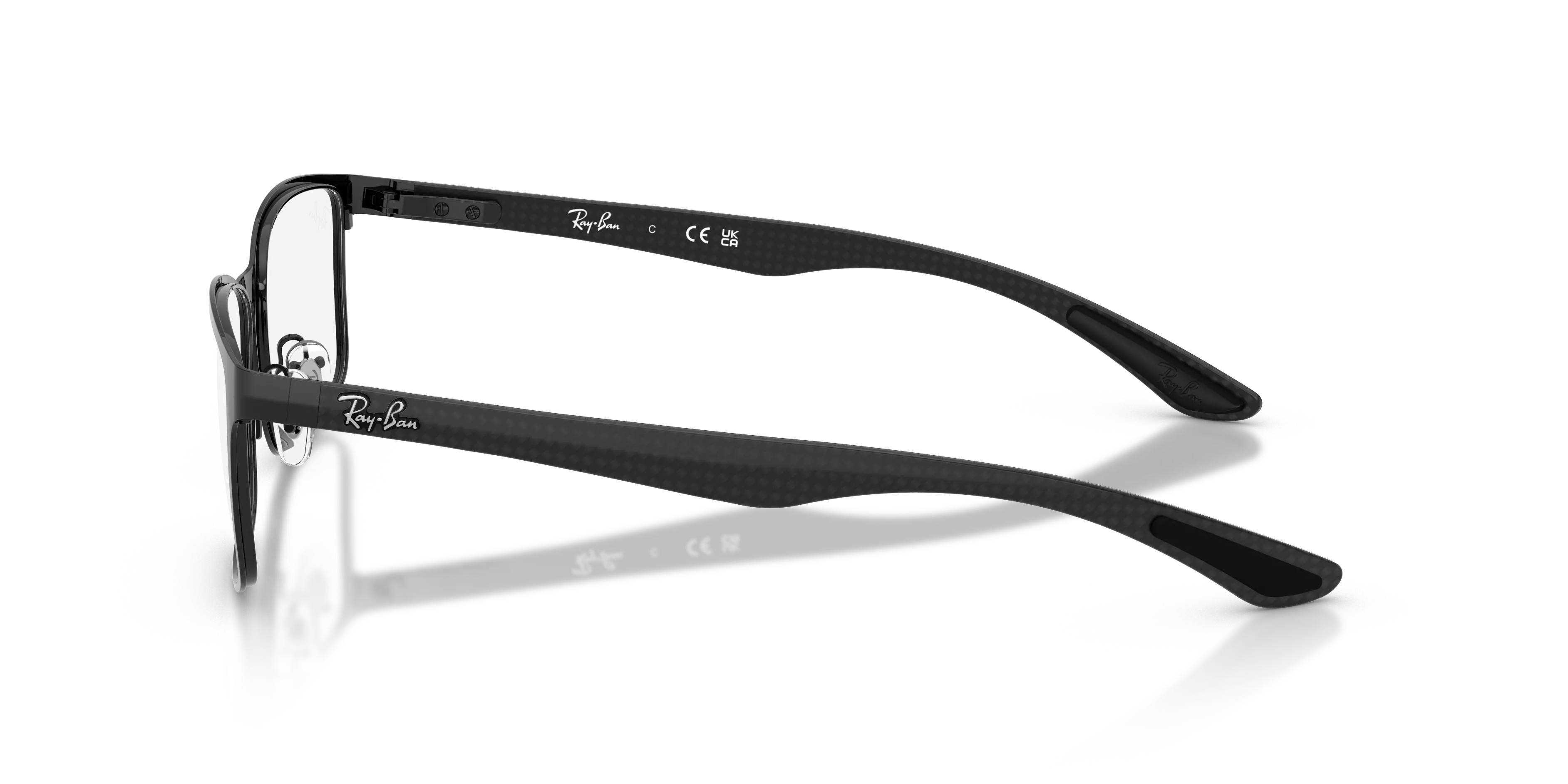 Ray - Ban RX8424 2509 Montature da vista Metallo Nero Trasparente Squadrata Normale - immagine 4